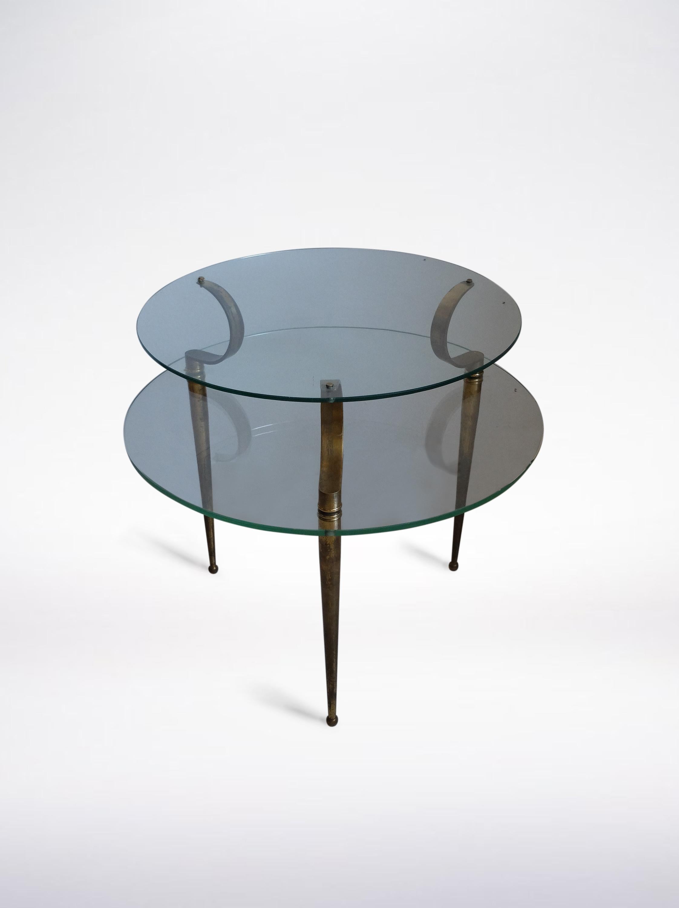 Fontana Arte Attributed, Italian Mid-Century Modern Coffee Table, 1940 ca In Good Condition In Milan, IT