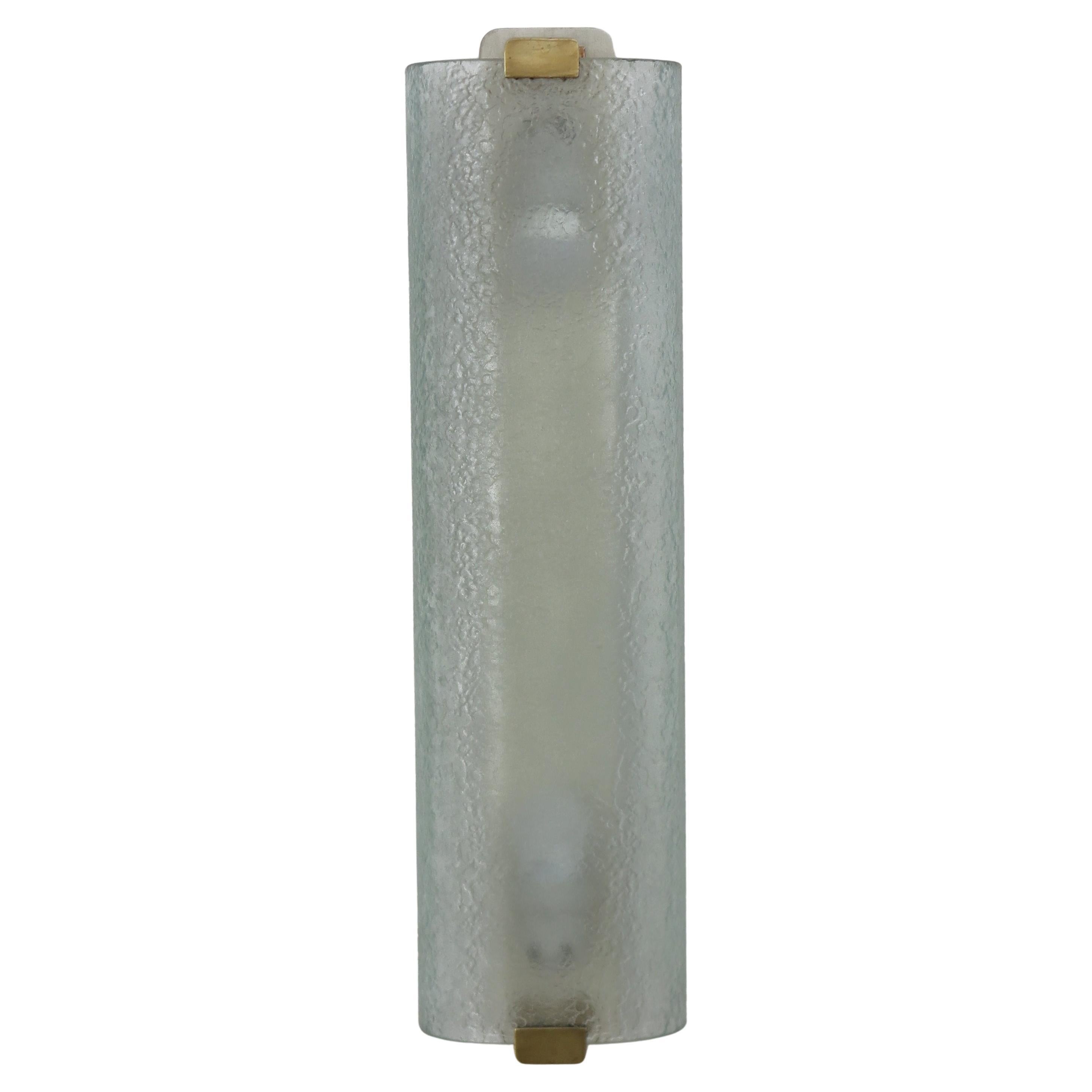 Fontana Arte Italian Midcentury Brass Glass Sconce Wall Light , 1950s
