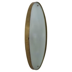 Fontana Arte, lampada da parete o da soffitto in vetro e ottone del Medioevo, anni '50