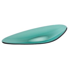 Vintage Fontana Arte Italian Oval Elongated Curved Glass Dish Centerpiece 