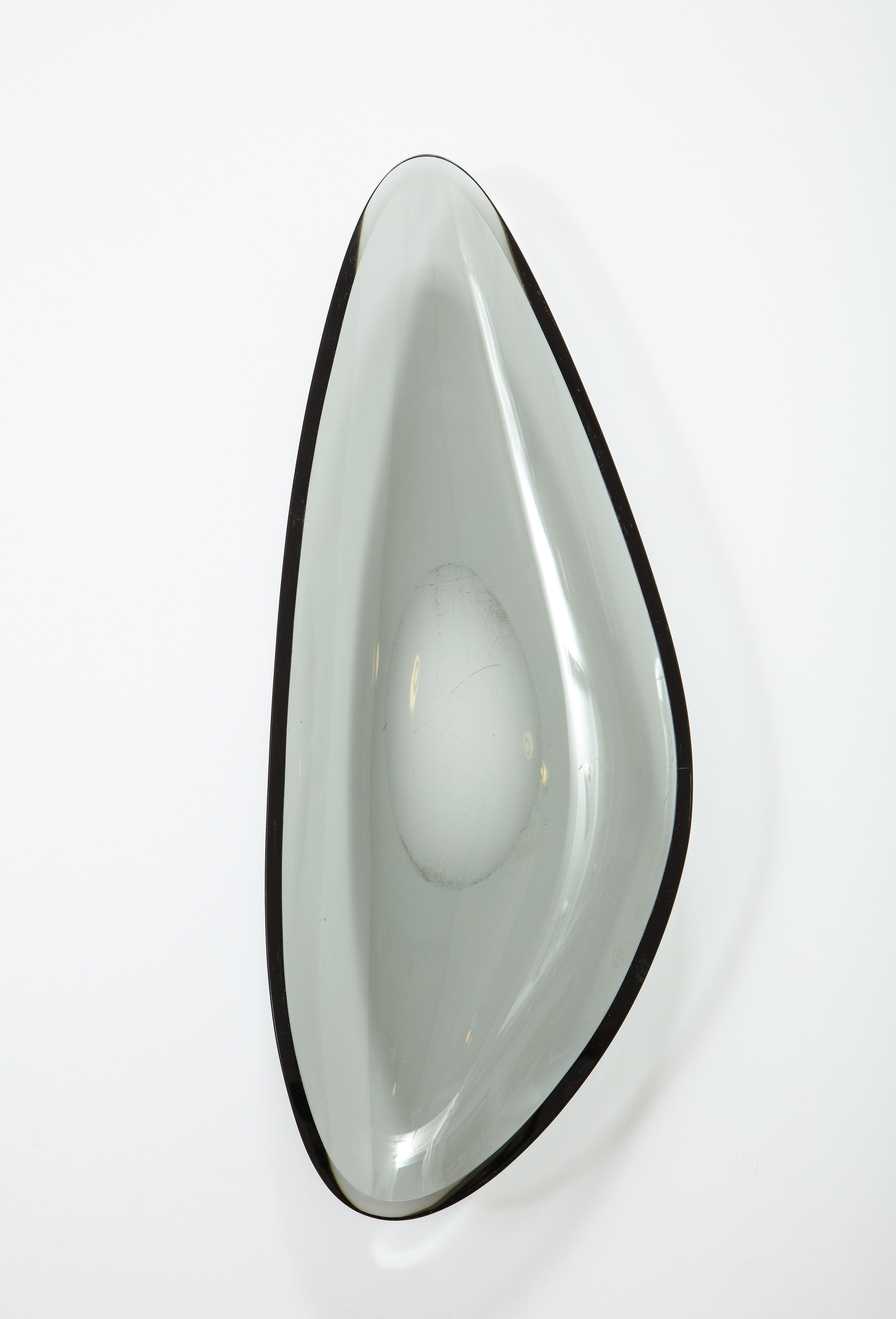 Fontana Arte Large Grey Glass Centerpiece Model 1639 For Sale 1