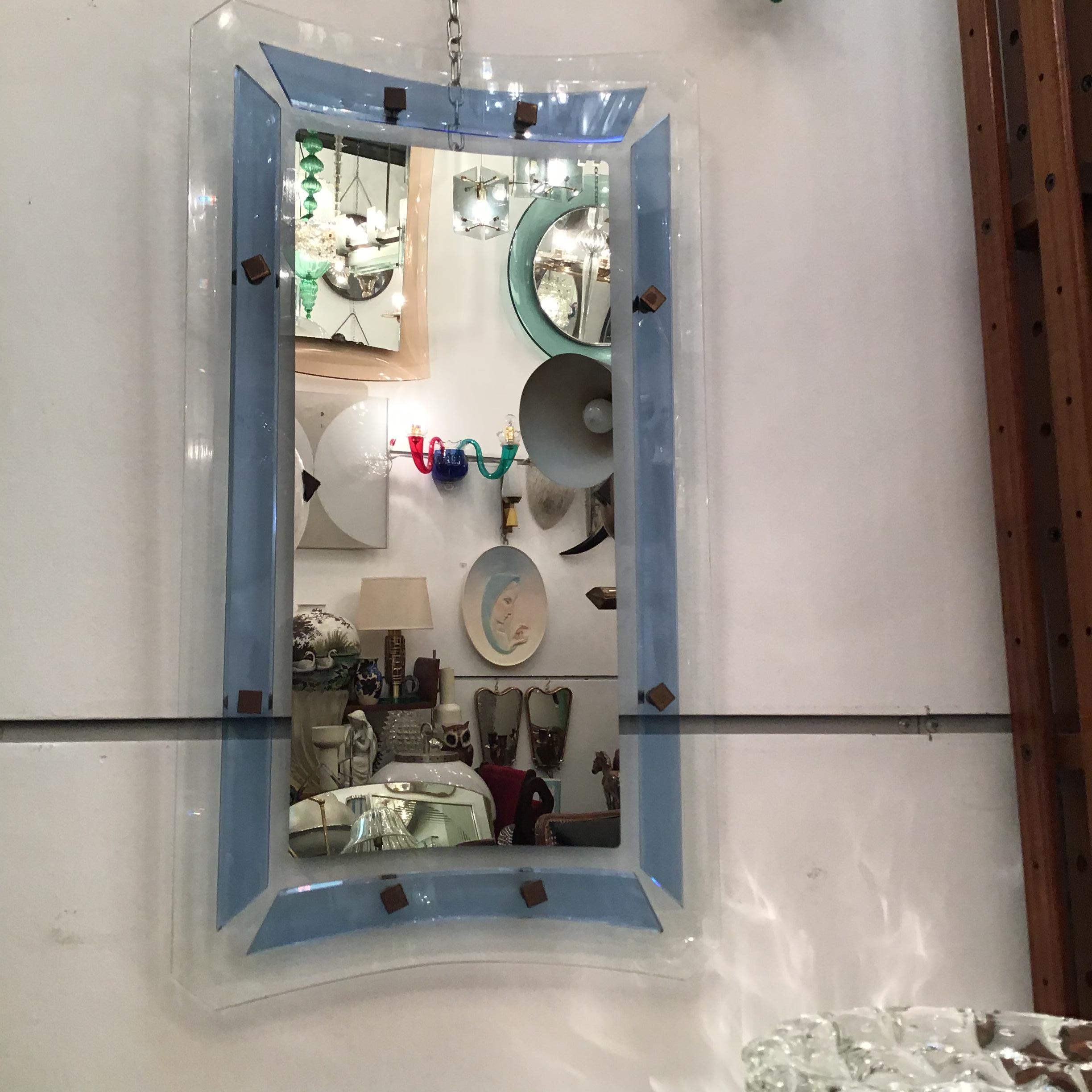 Fontana Arte „Luigi Fontana“ Spiegelglas-Spiegelglas aus Messing, 1940, Italien im Angebot 6