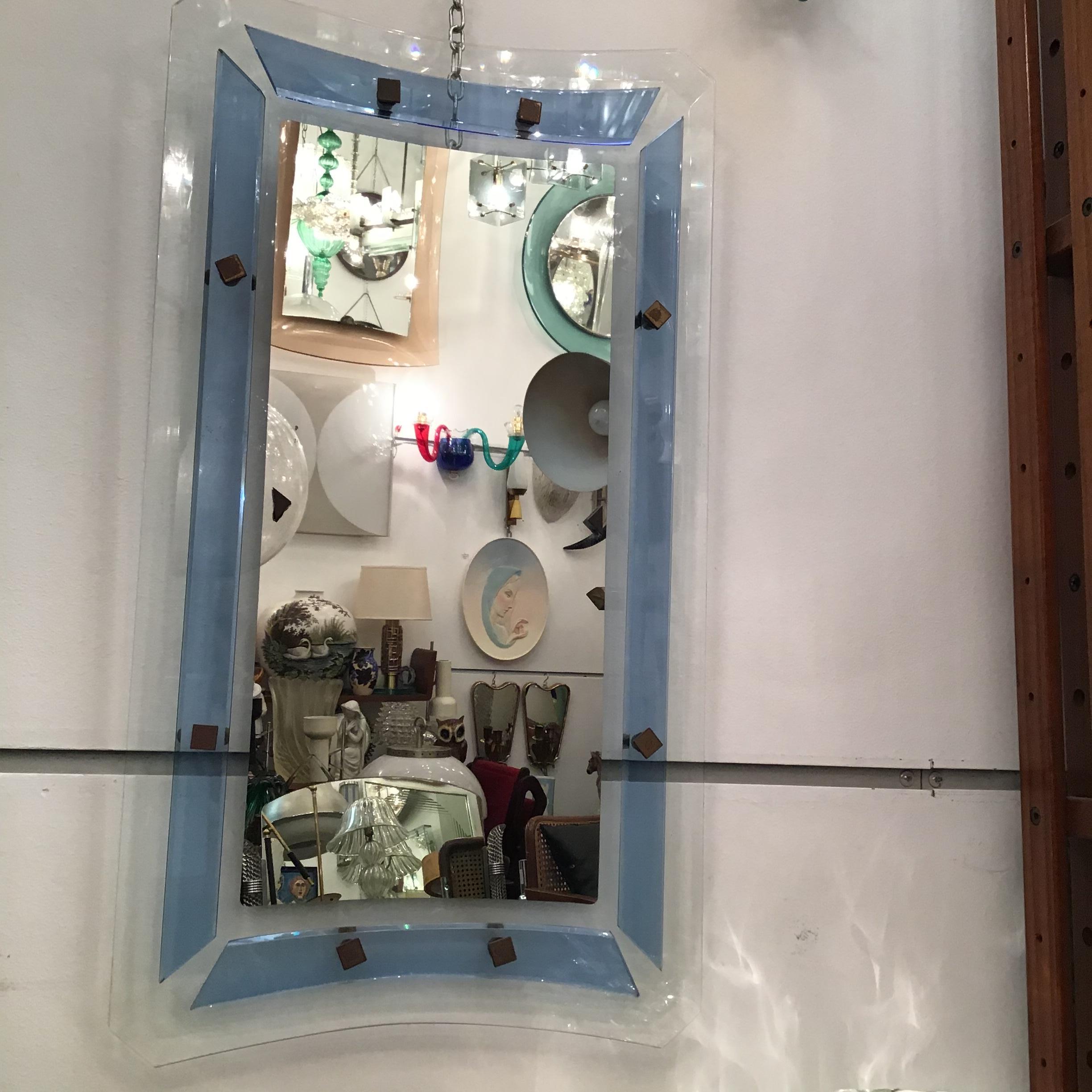 Fontana Arte „Luigi Fontana“ Spiegelglas-Spiegelglas aus Messing, 1940, Italien im Angebot 9