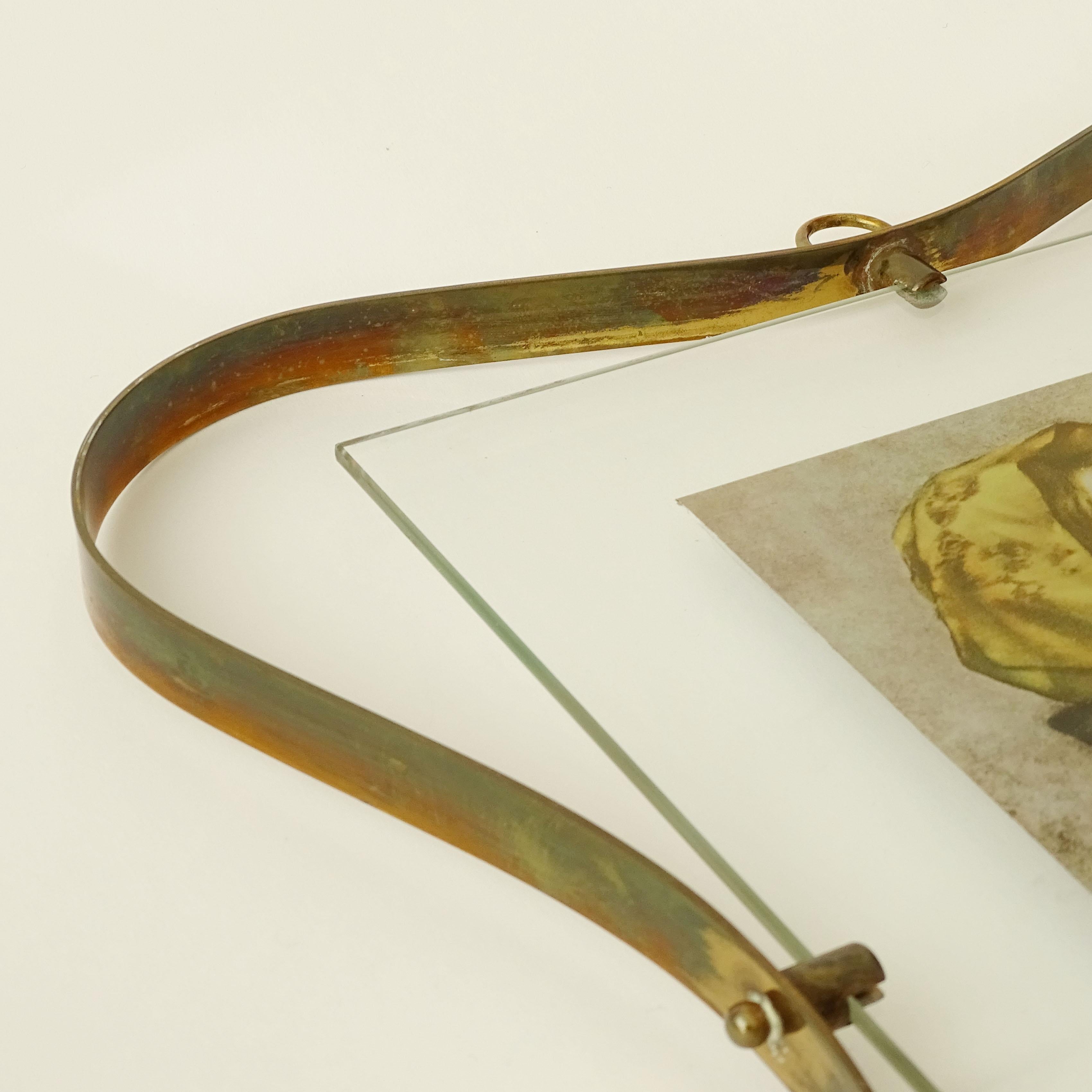 Fontana Arte Madonna and Child Glass and Brass Frame, Italy 1950s
One can also change the glass with a mirror.
