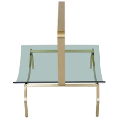 Used Fontana Arte Magazine Rack in Brass and Glass, Italy 1960s