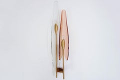 Fontana Arte, Max Ingrand Fabulous Pale Rose Sconce Mod. Dalia, 1950, Italy