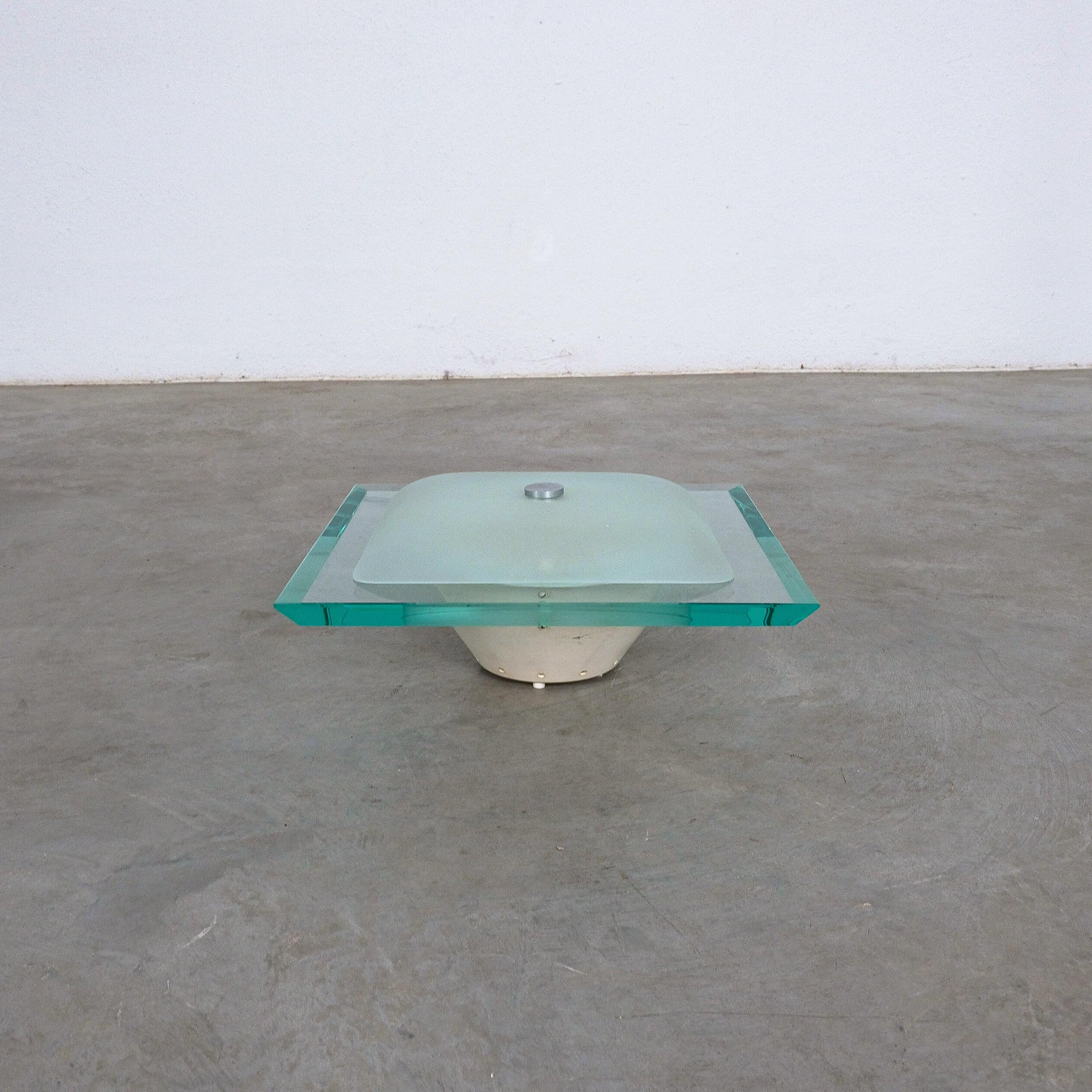 Fontana Arte Max Ingrand Flush Mounts 1 of 3 From Glass Model 1990, Mid Century  For Sale 2