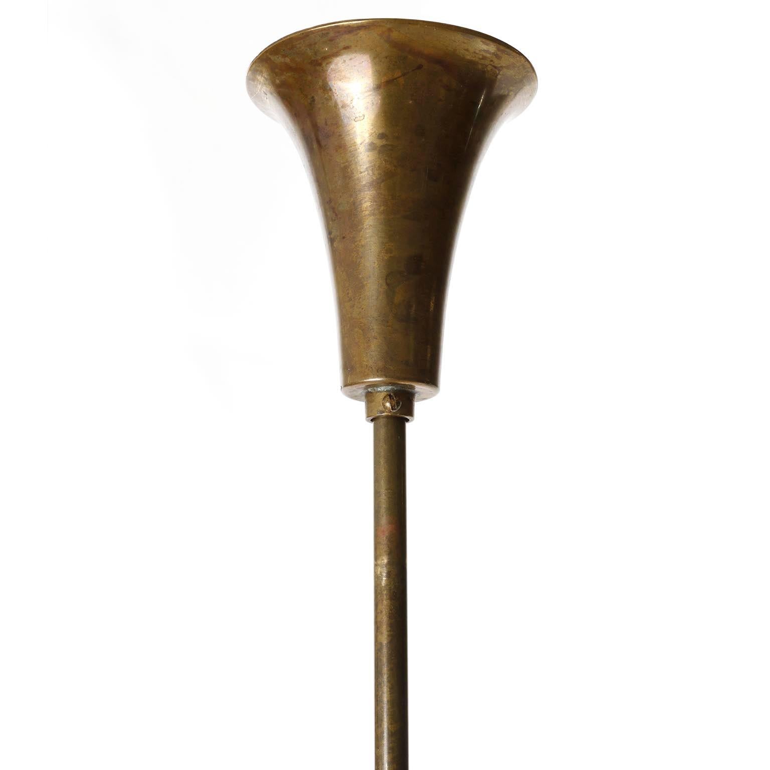 Fontana Arte Max Ingrand lampe pendante 2259, laiton pantiné de verre, Italie, années 1960 en vente 11