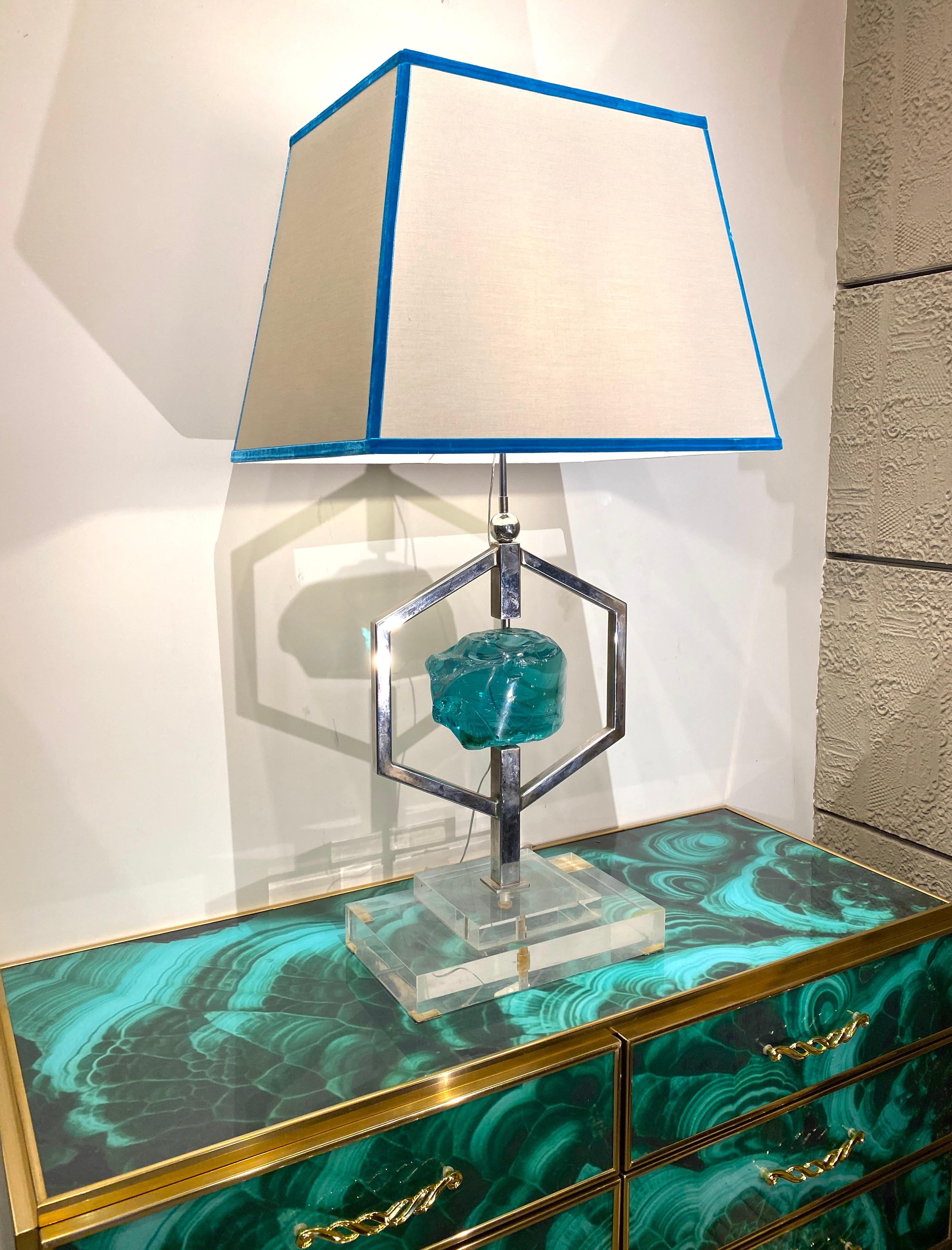Fontana Arte Mid-Century Pair of Striking Table Lights Attributed to Max Ingrand For Sale 3