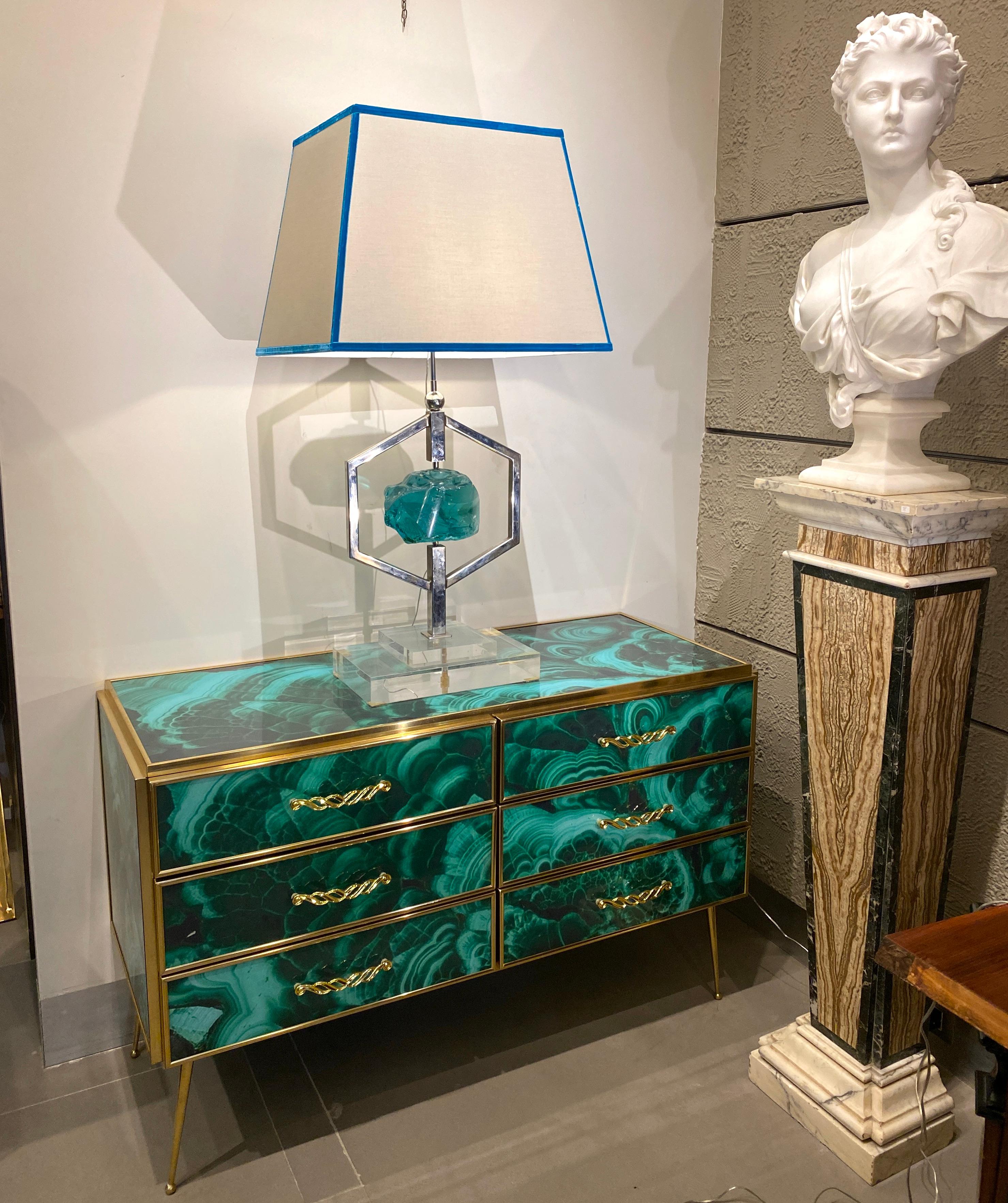Fontana Arte Mid-Century Pair of Striking Table Lights Attributed to Max Ingrand For Sale 1