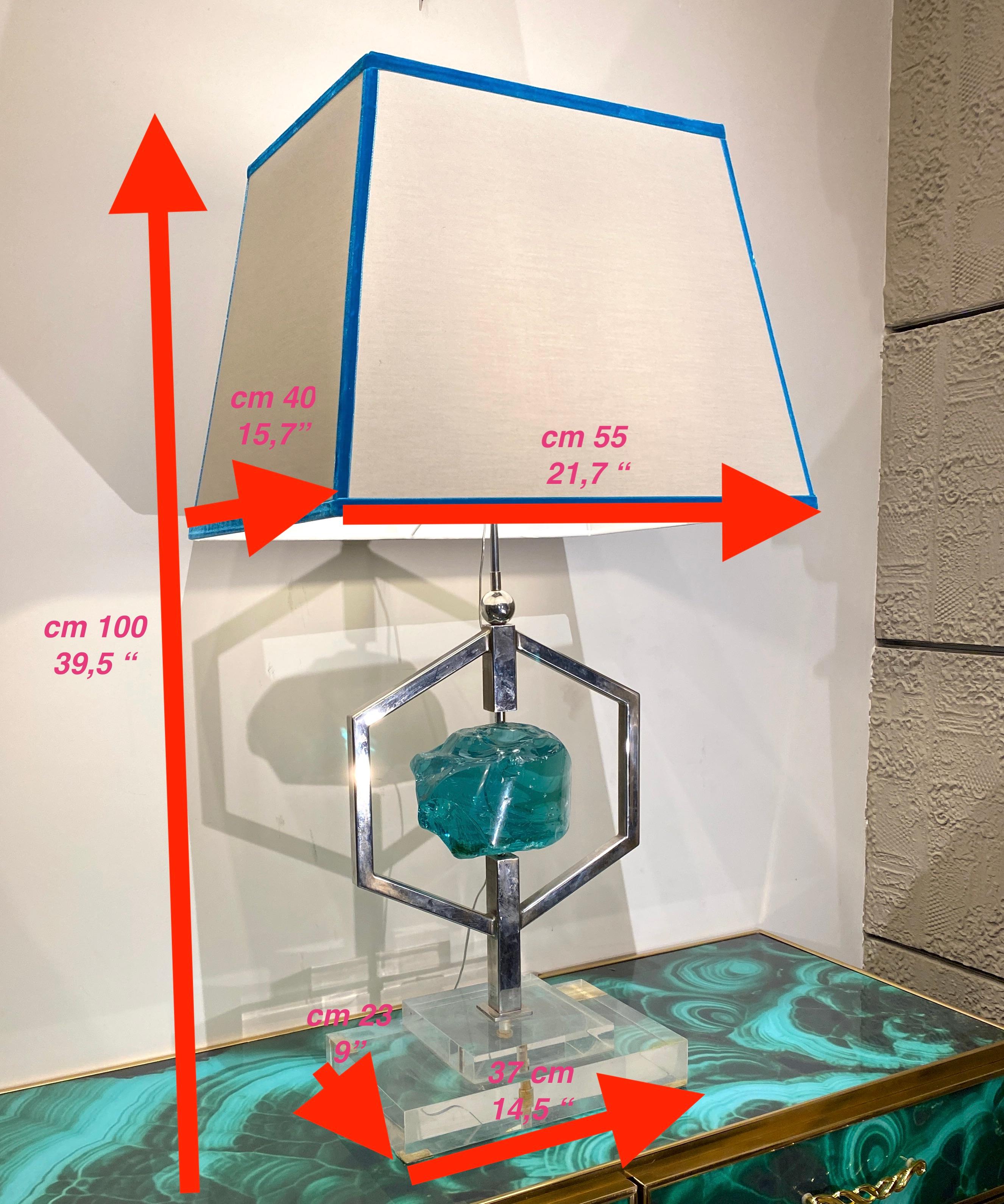 Fontana Arte Mid-Century Pair of Striking Table Lights Attributed to Max Ingrand For Sale 2