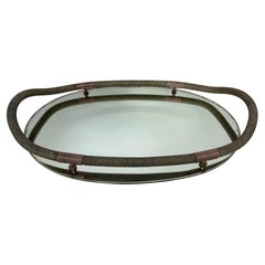 Specchio, vassoio in ottone e rame 'Fontana Arte', 1938