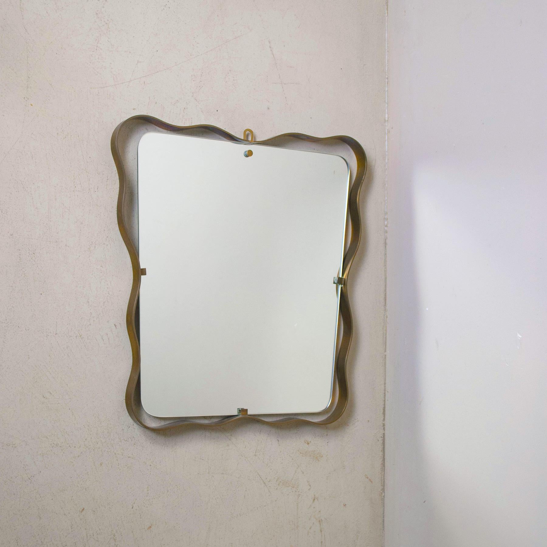 Mid-20th Century Fontana Arte mirror in brass from the fifties