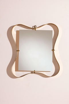 Fontana Arte mirror with brass frame, Italy, 1950s