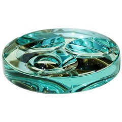 Fontana Arte Mirrored Crystal Italian Design, 1960s Ashtray Bowl