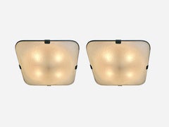 Fontana Arte Model 1485 Flush Mount Ceiling Light, Italy 1960s