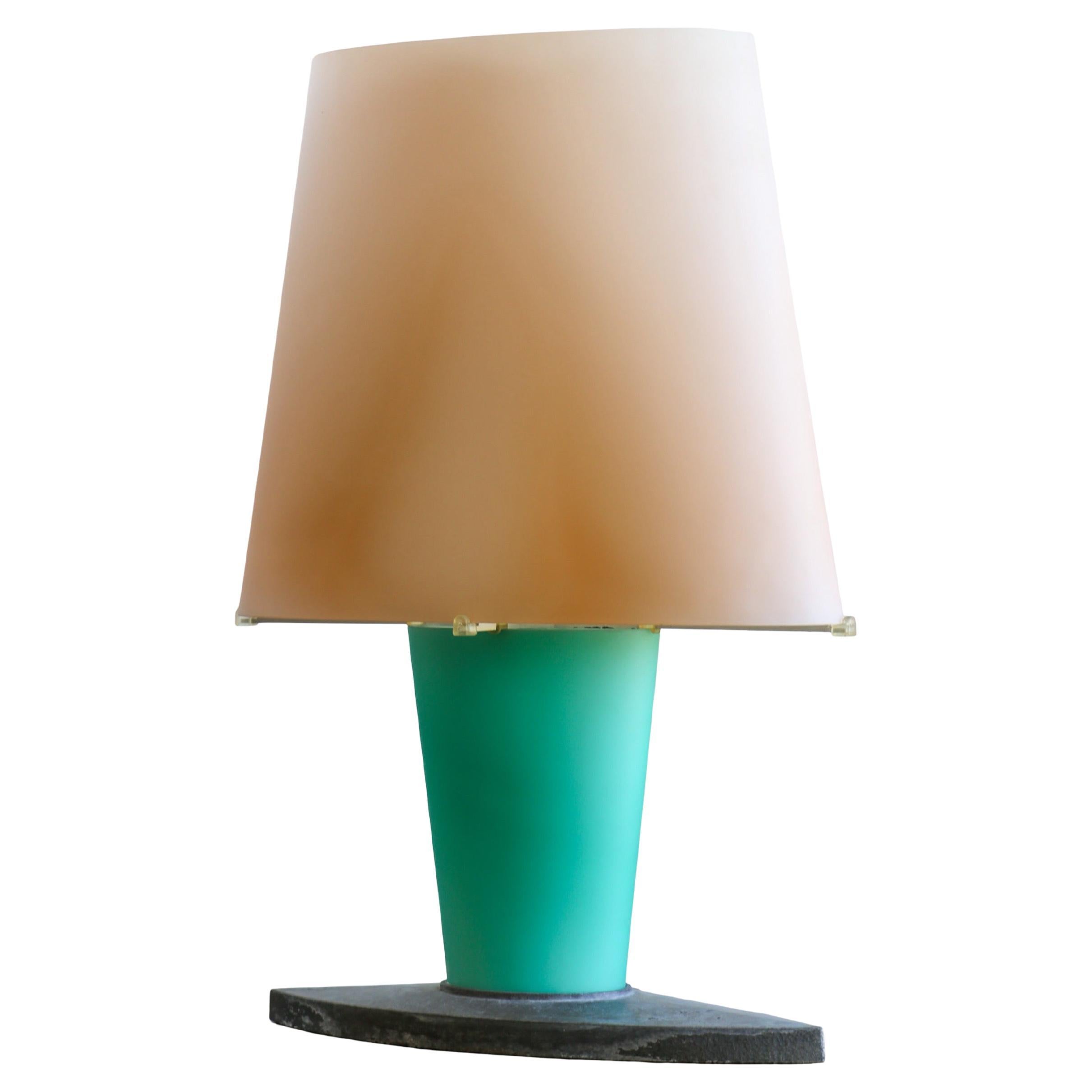Fontana Arte Model 2892 XL Frosted Glass Table Lamp by Daniela Puppa