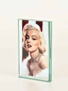 Fontana Arte Nile Green Crystal Double-sided Photo Frame, Italy, 1950s