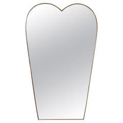 Specchio originale d'epoca in ottone di Fontana Arte, 1940 circa, Italia