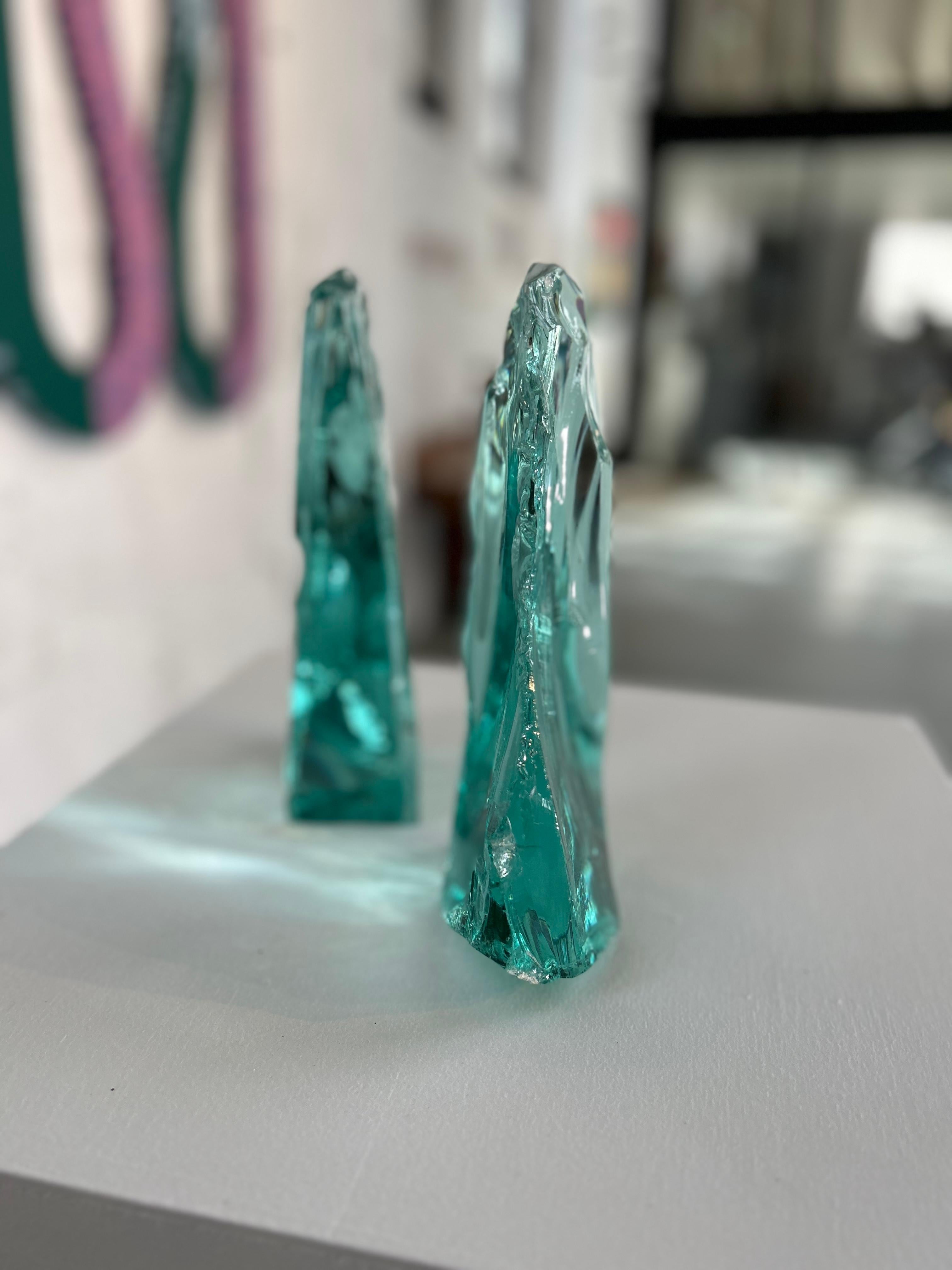 Fontana Arte – Paar Buchhalter aus Glas im Zustand „Hervorragend“ im Angebot in PAU, FR