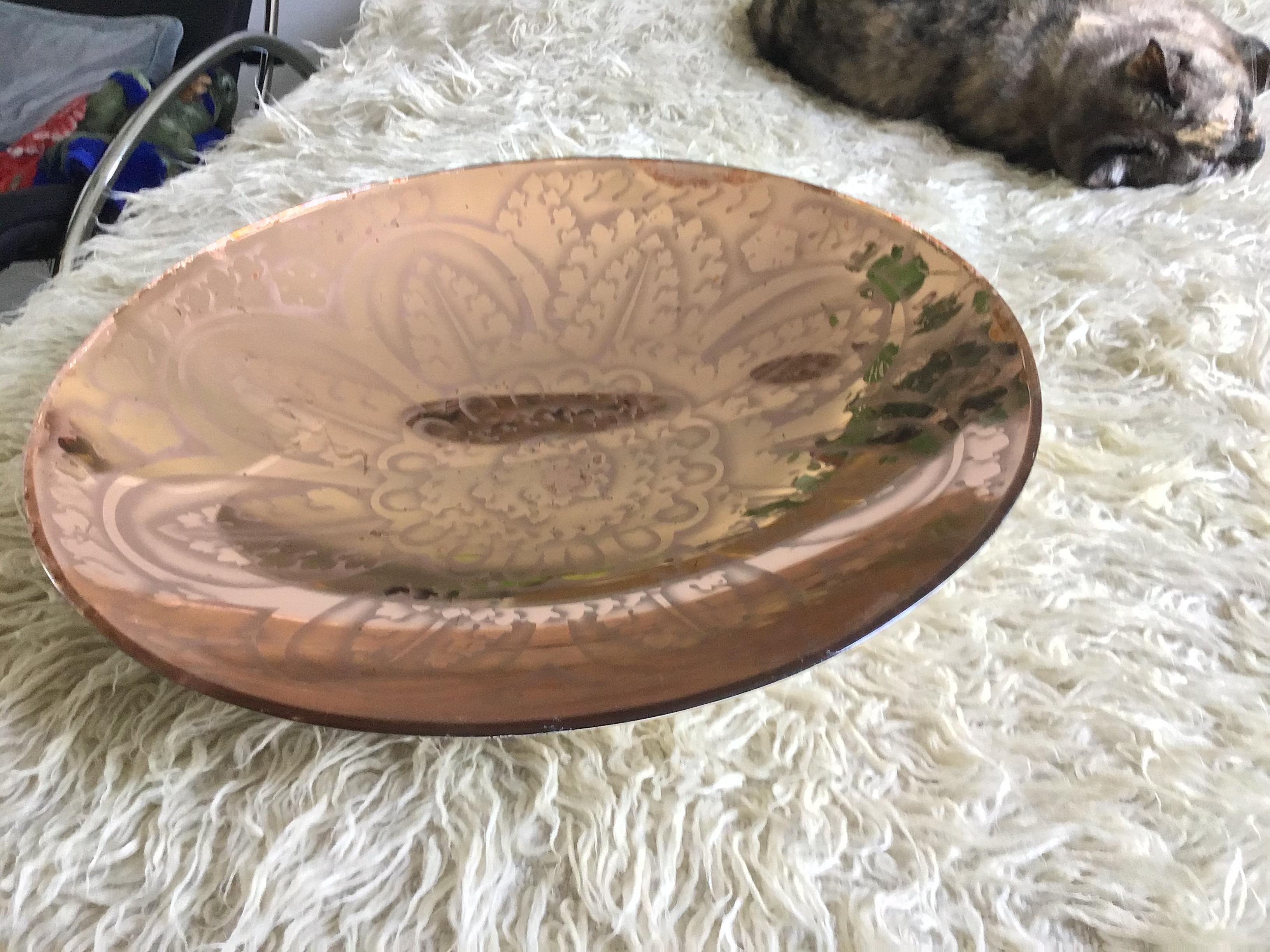 Fontana Arte Pietro Chiesa Centrotavola Glass Wood signed “FX” 1938 Italy For Sale 4