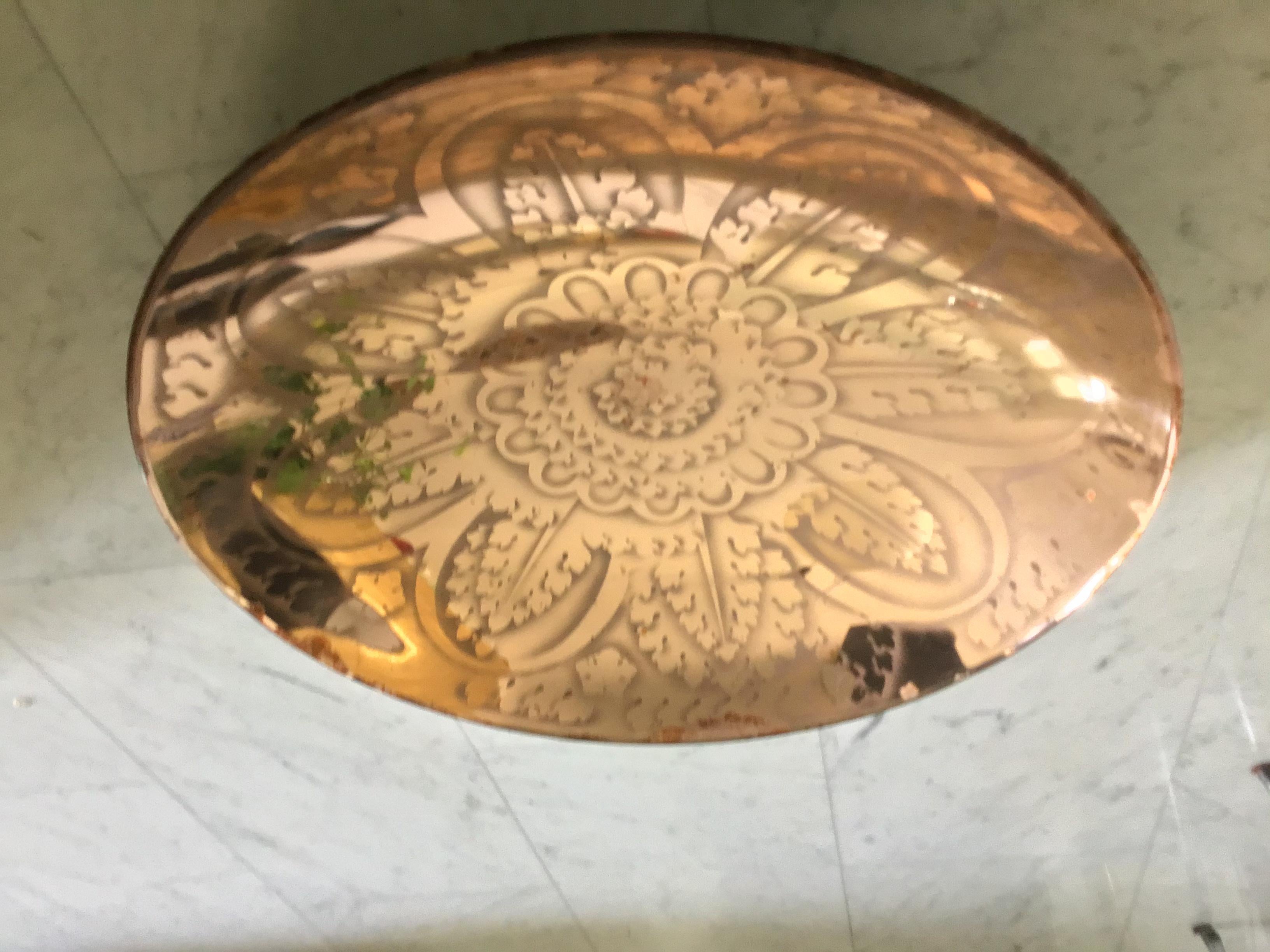 Italian Fontana Arte Pietro Chiesa Centrotavola Glass Wood signed “FX” 1938 Italy For Sale