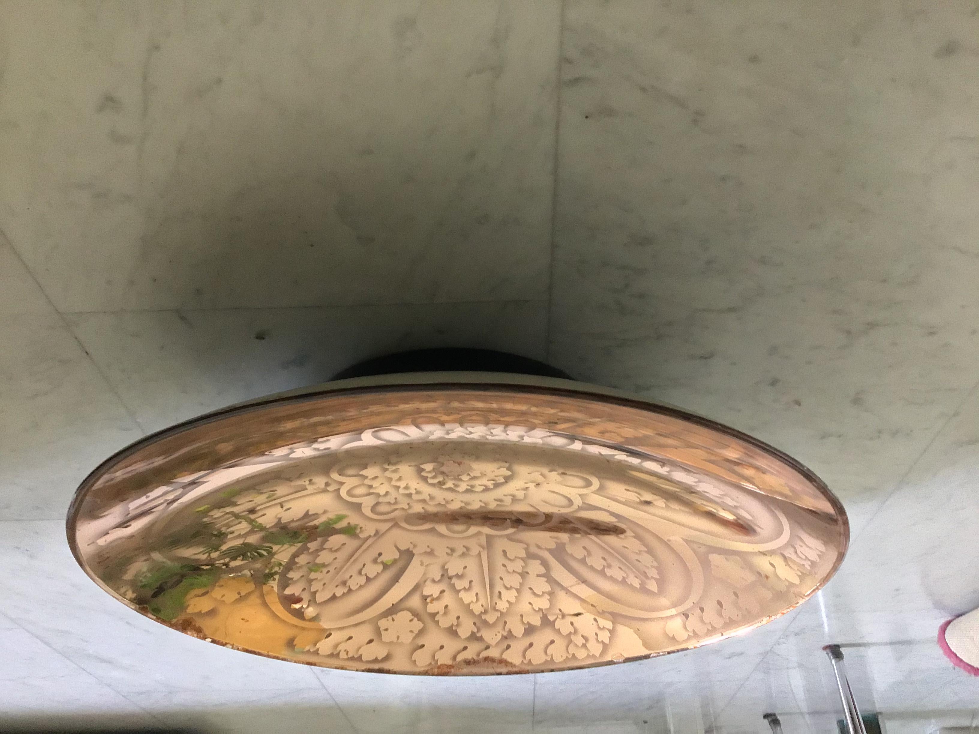 Mid-20th Century Fontana Arte Pietro Chiesa Centrotavola Glass Wood signed “FX” 1938 Italy For Sale