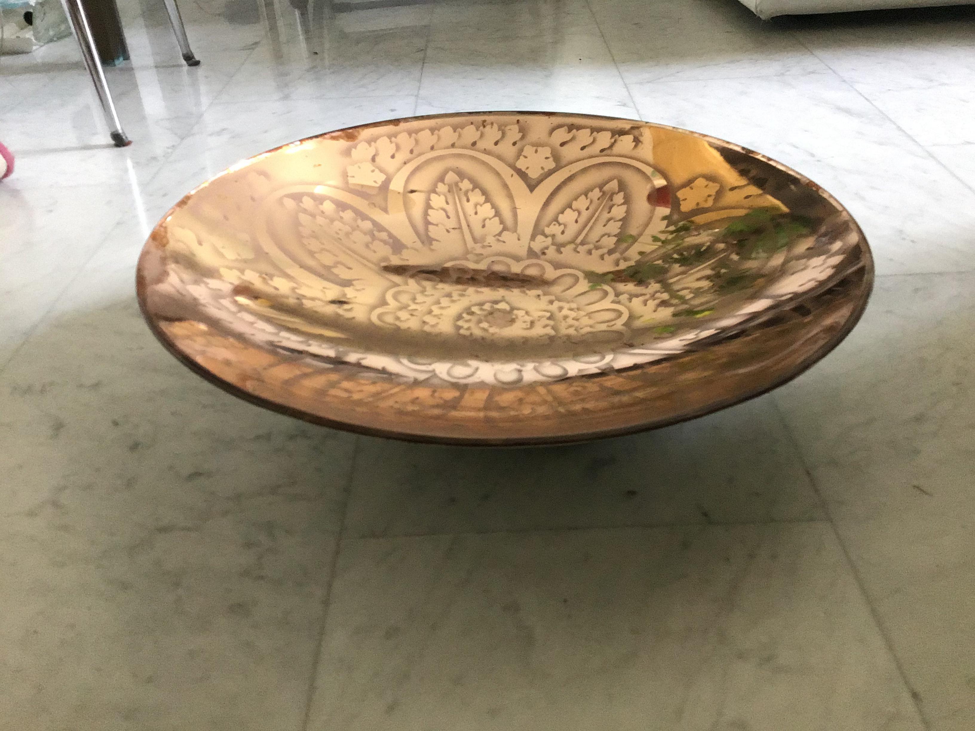 Fontana Arte Pietro Chiesa Centrotavola Glass Wood signed “FX” 1938 Italy For Sale 1