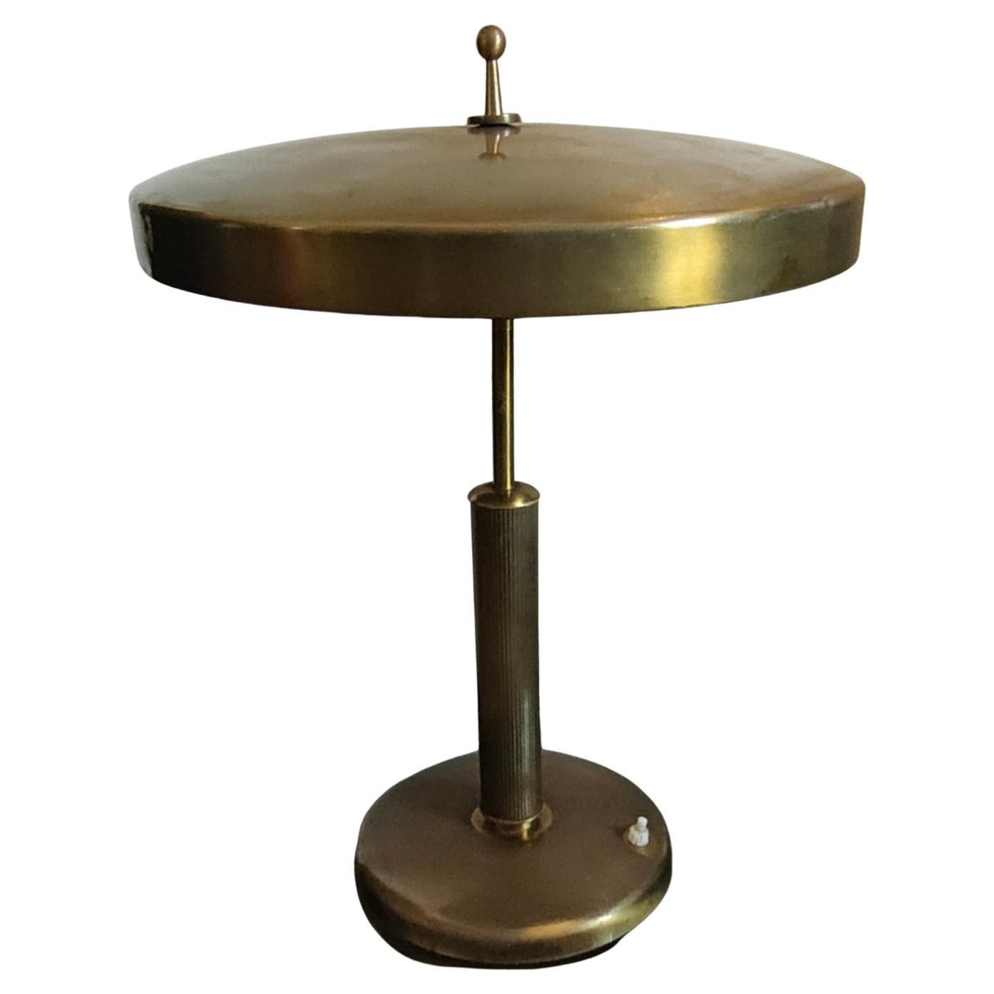 Italian Fontana Arte “Pietro Chiesa “ Table Lamp Brass Glass, 1940 For Sale