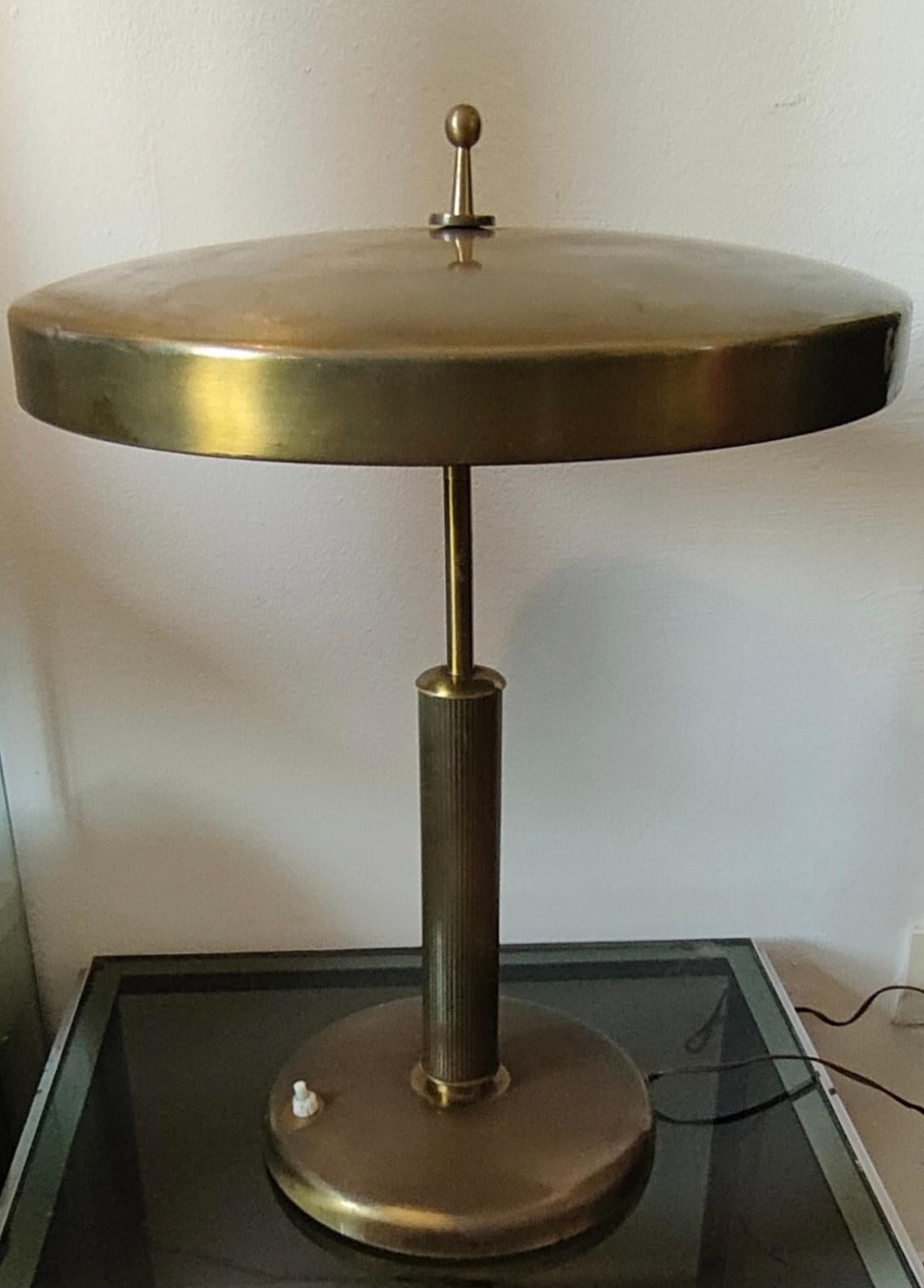 Fontana Arte “Pietro Chiesa “ Table Lamp Brass Glass, 1940 For Sale 3