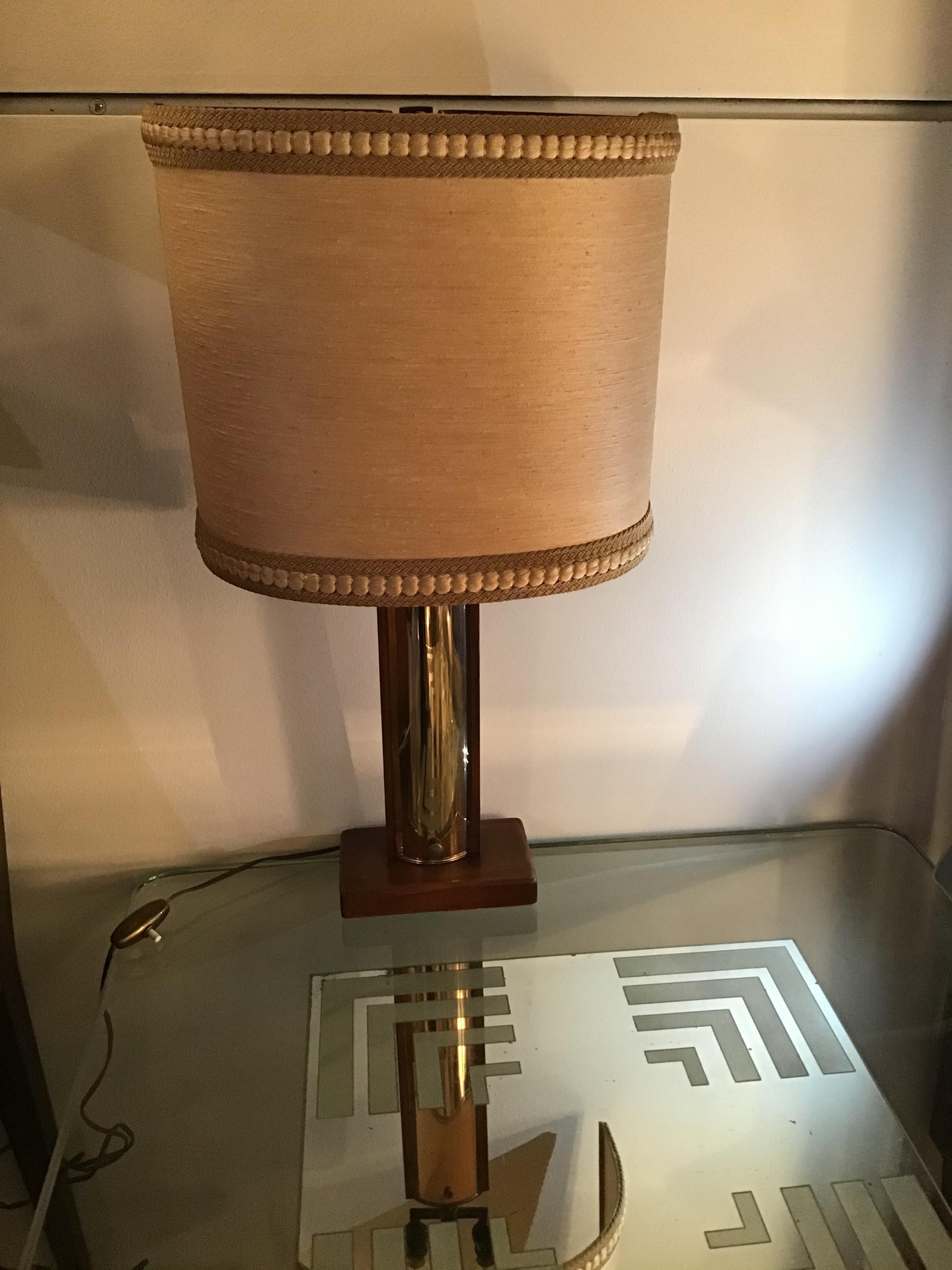 Fontana Arte “Pietro Chiesa “ Table Lamp Coloured Convex Mirrored Glass Brass IT For Sale 5