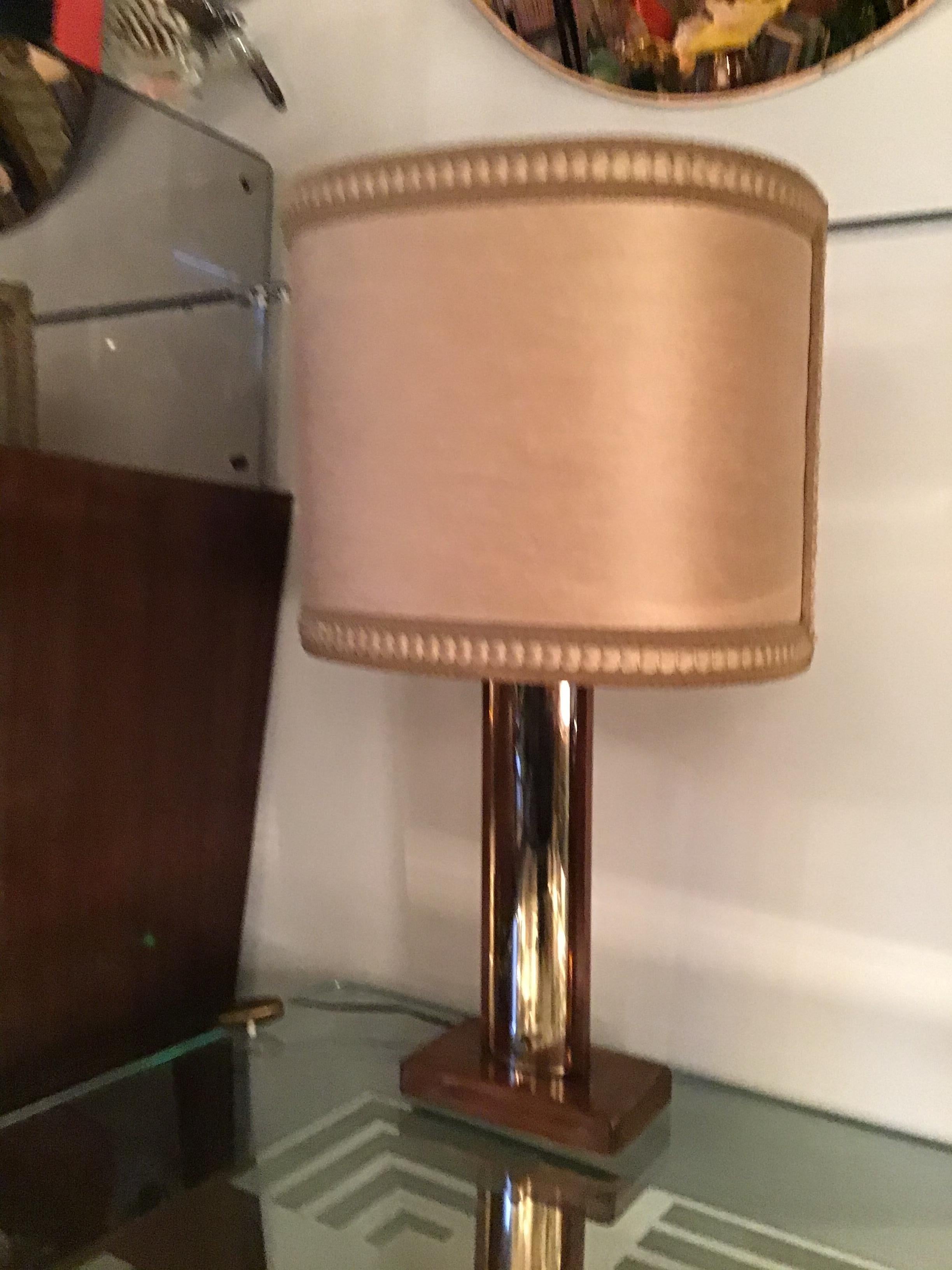 Fontana Arte “Pietro Chiesa “ Table Lamp Coloured Convex Mirrored Glass Brass IT For Sale 6