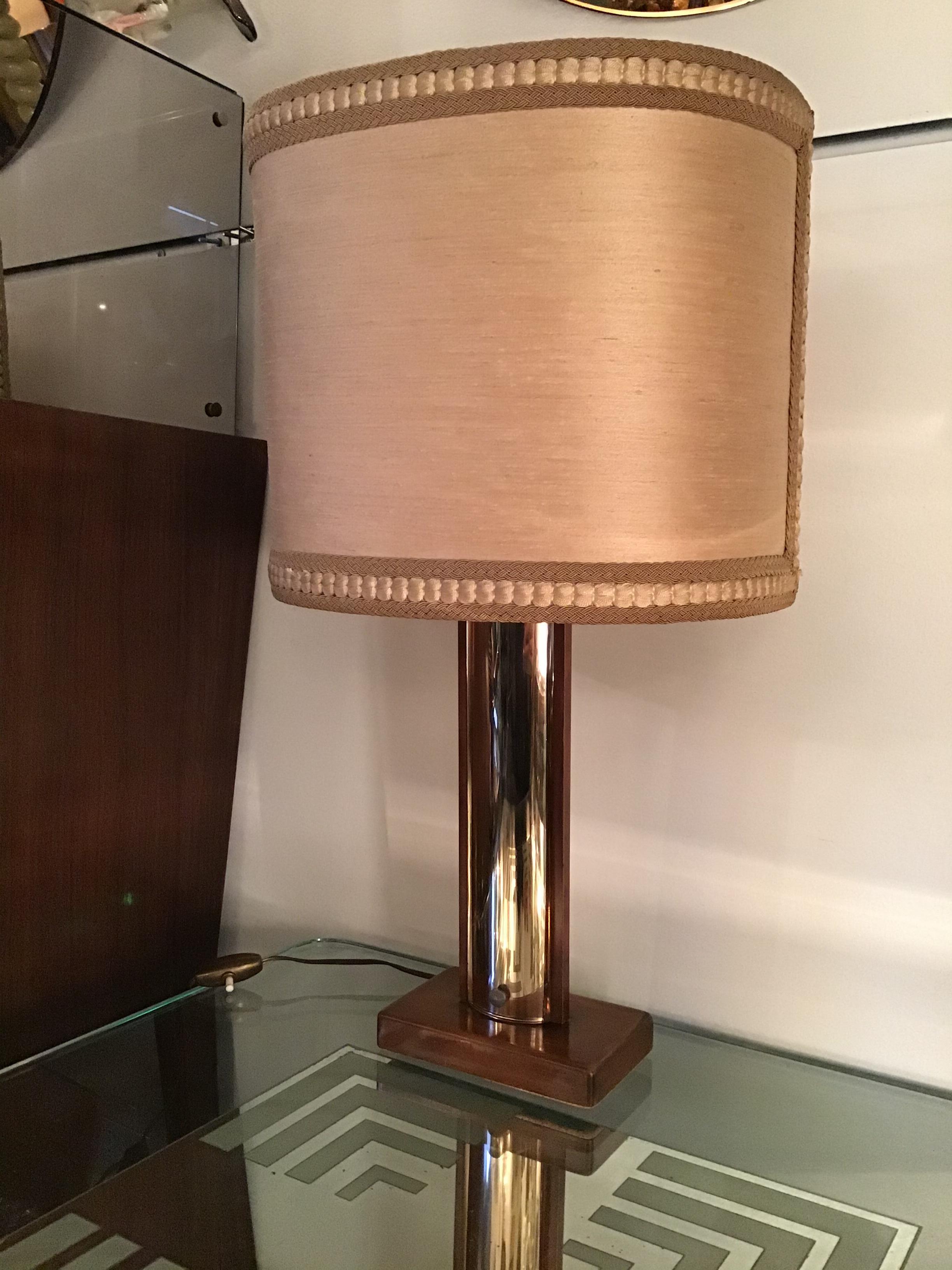 Fontana Arte “Pietro Chiesa “ Table Lamp Coloured Convex Mirrored Glass Brass IT For Sale 8
