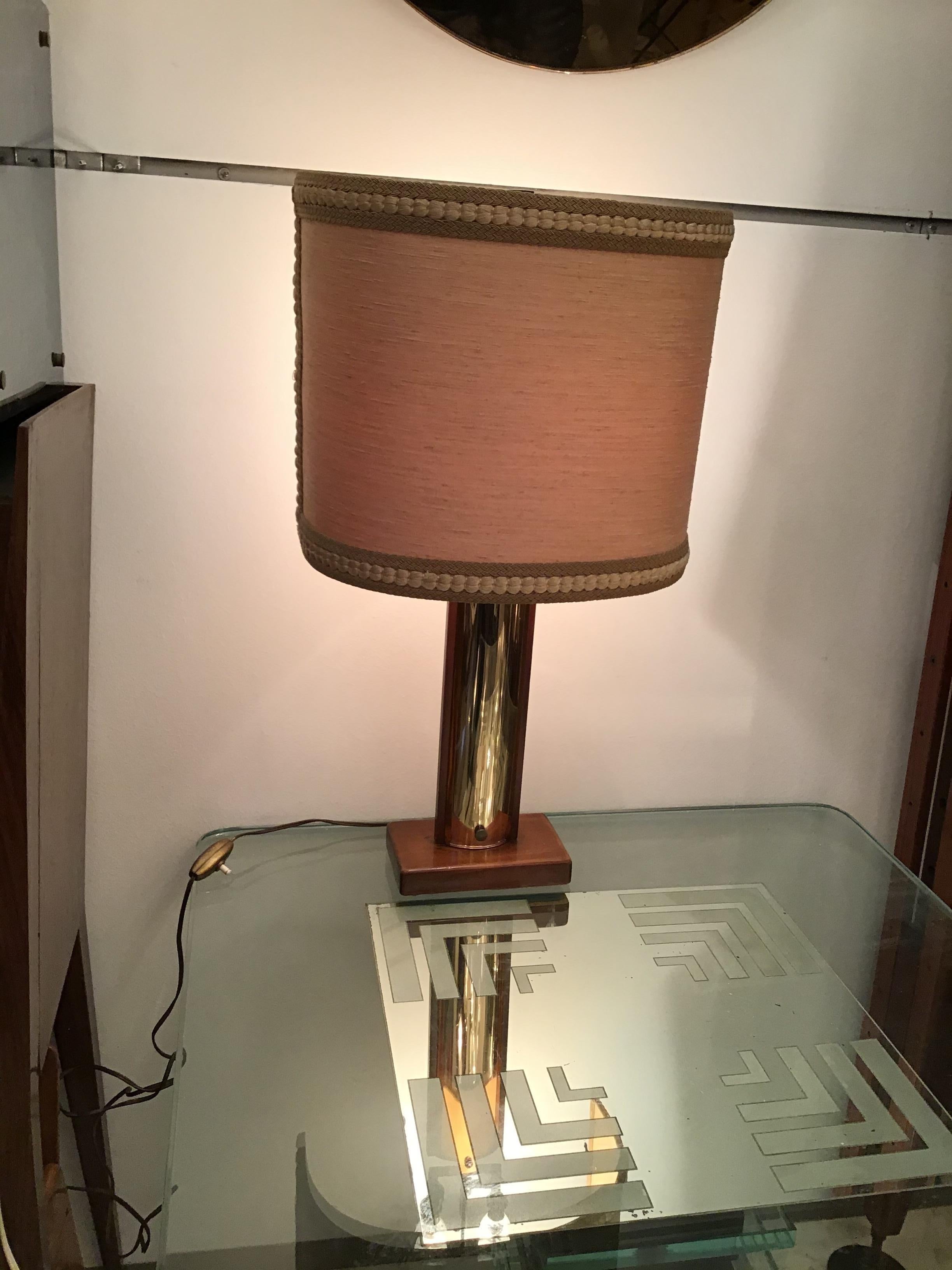 Fontana Arte “Pietro Chiesa “ Table Lamp Coloured Convex Mirrored Glass Brass IT For Sale 9