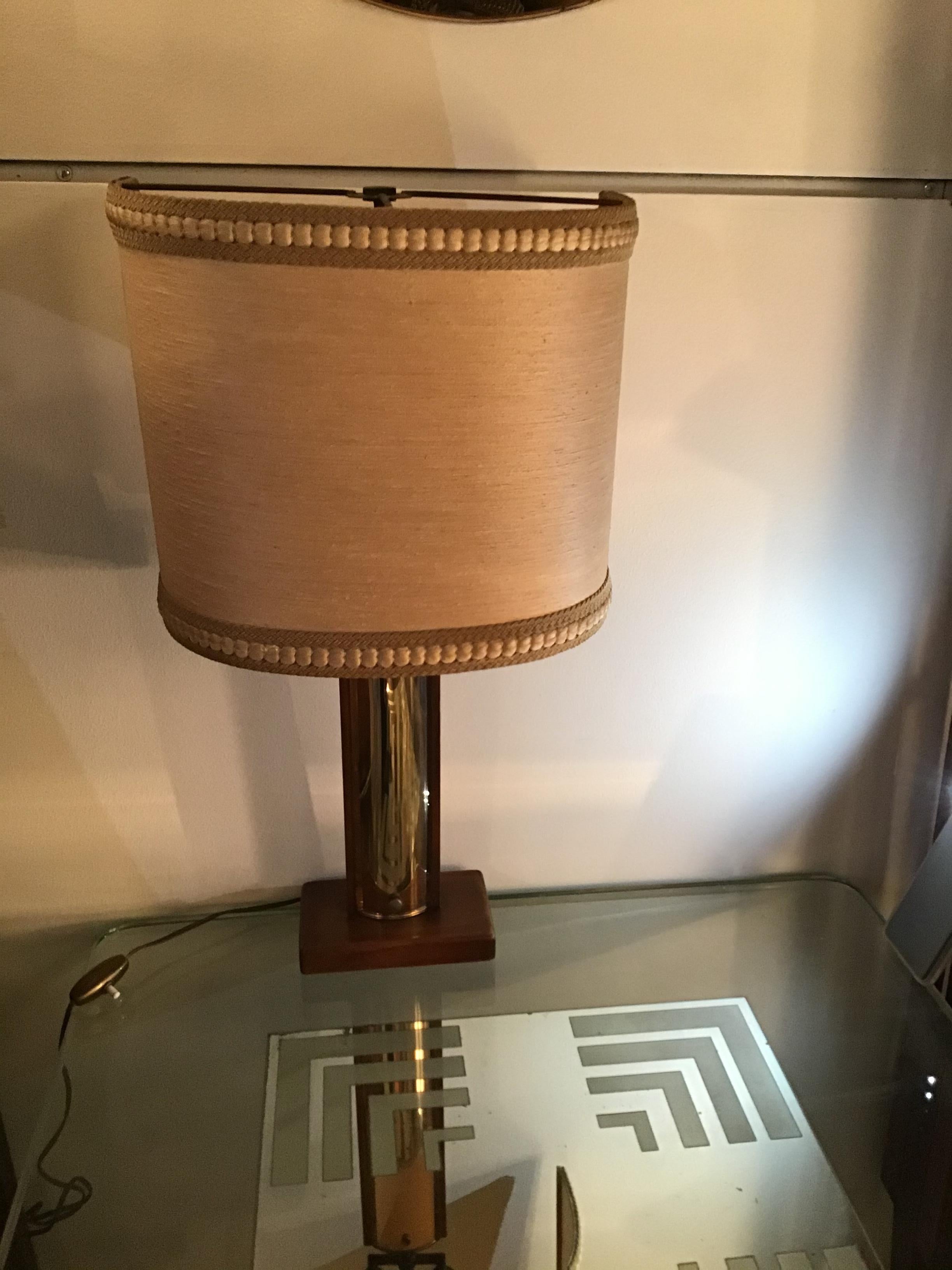 Fontana Arte “Pietro Chiesa “ Table Lamp Coloured Convex Mirrored Glass Brass IT For Sale 3
