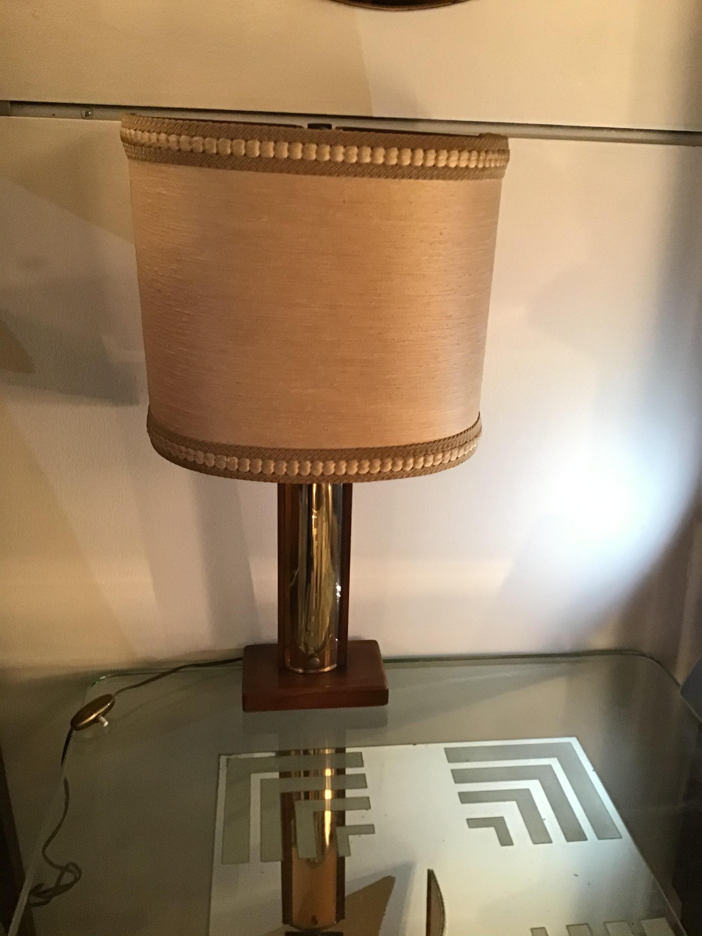Fontana Arte “Pietro Chiesa “ Table Lamp Coloured Convex Mirrored Glass Brass IT For Sale 4