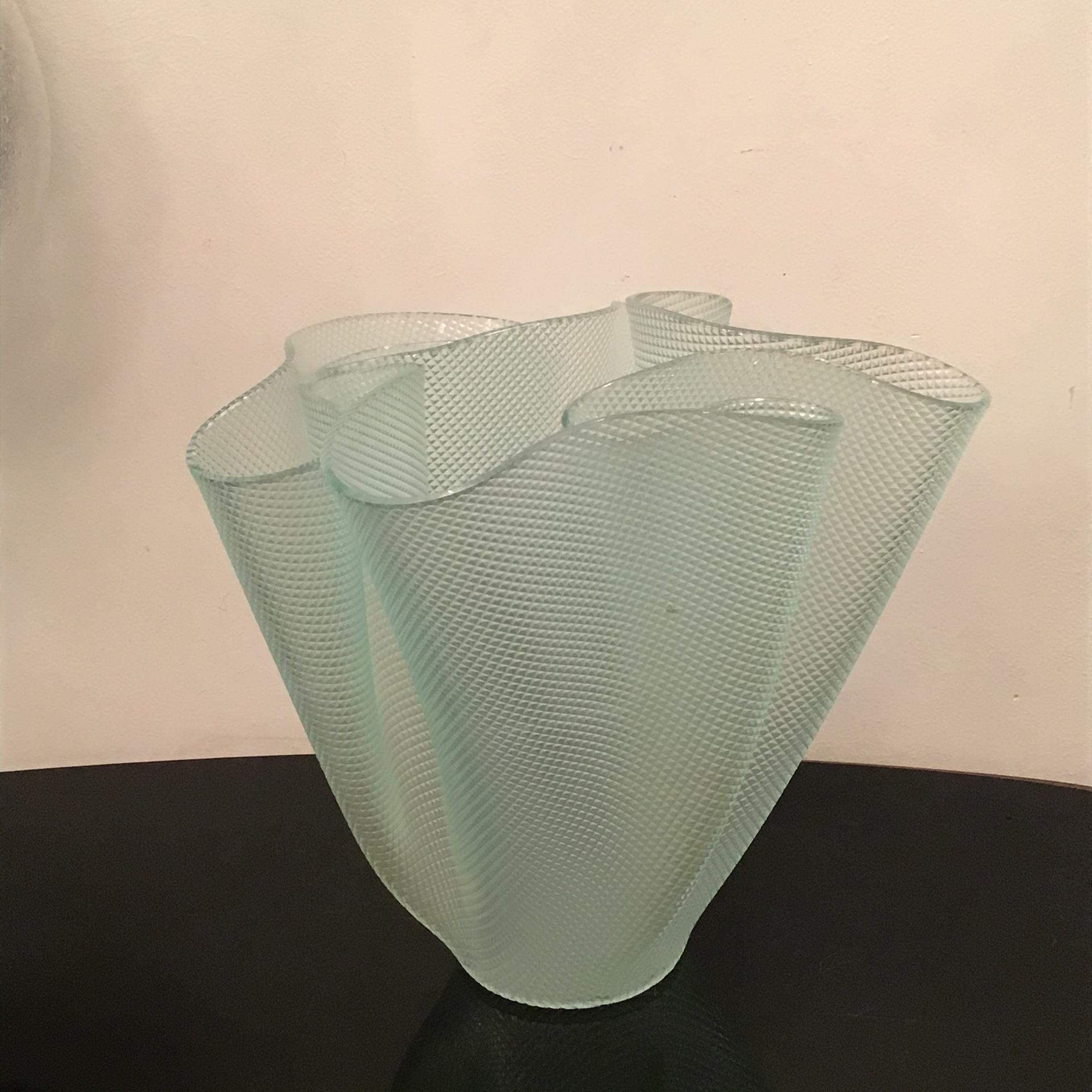 Mid-20th Century Fontana Arte “Pietro Chiesa “ Vase Glass, 1940, Italy  For Sale