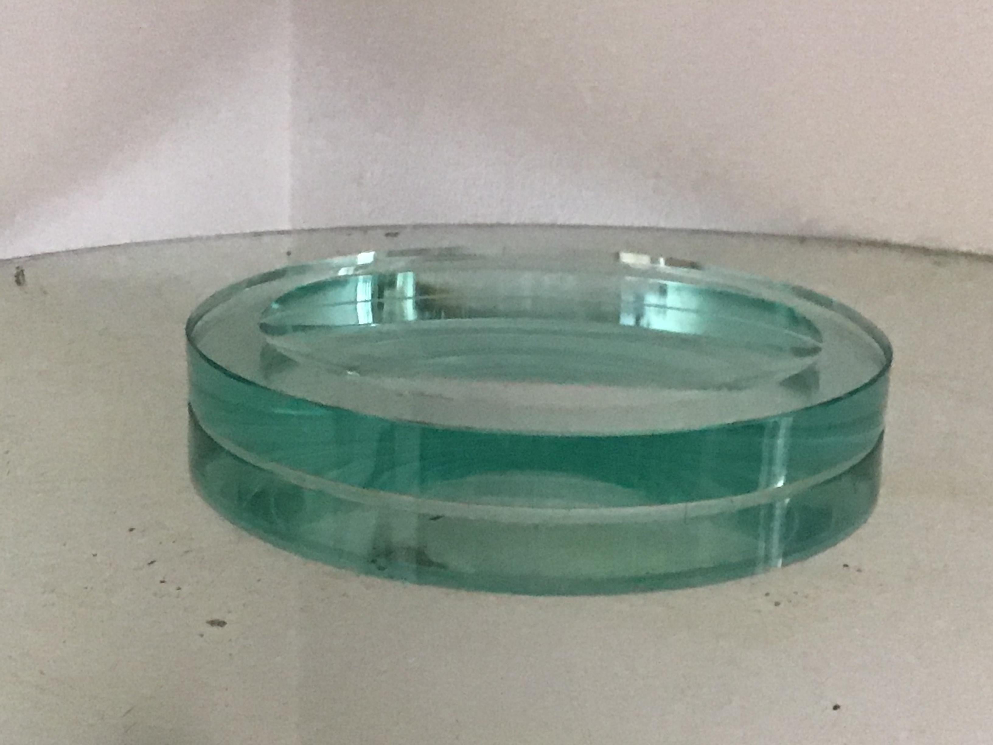 Fontana Arte Pocket Ashtray Curved Crystal, 1960, Italy 3