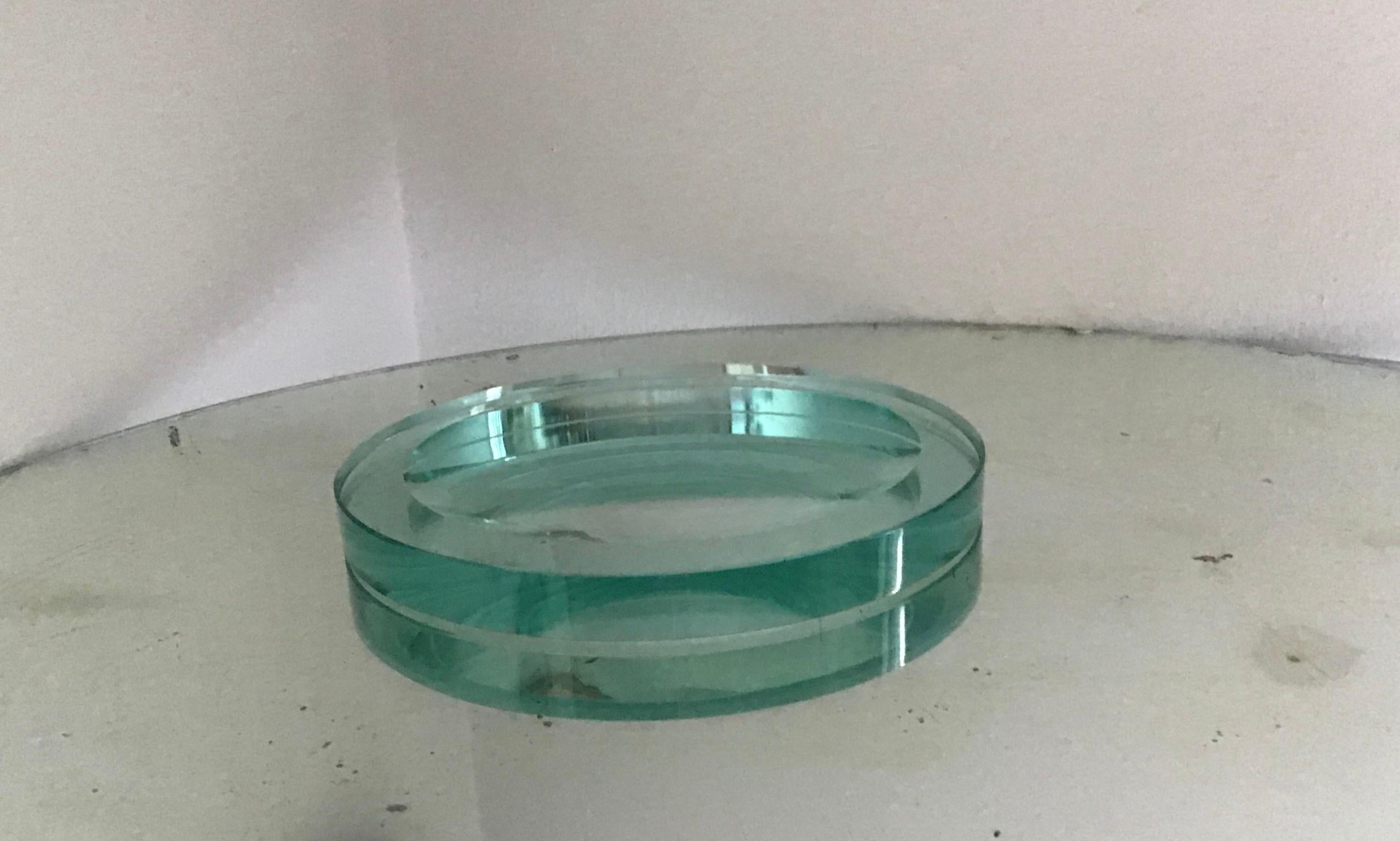 Fontana Arte Pocket Ashtray Curved Crystal, 1960, Italy 6