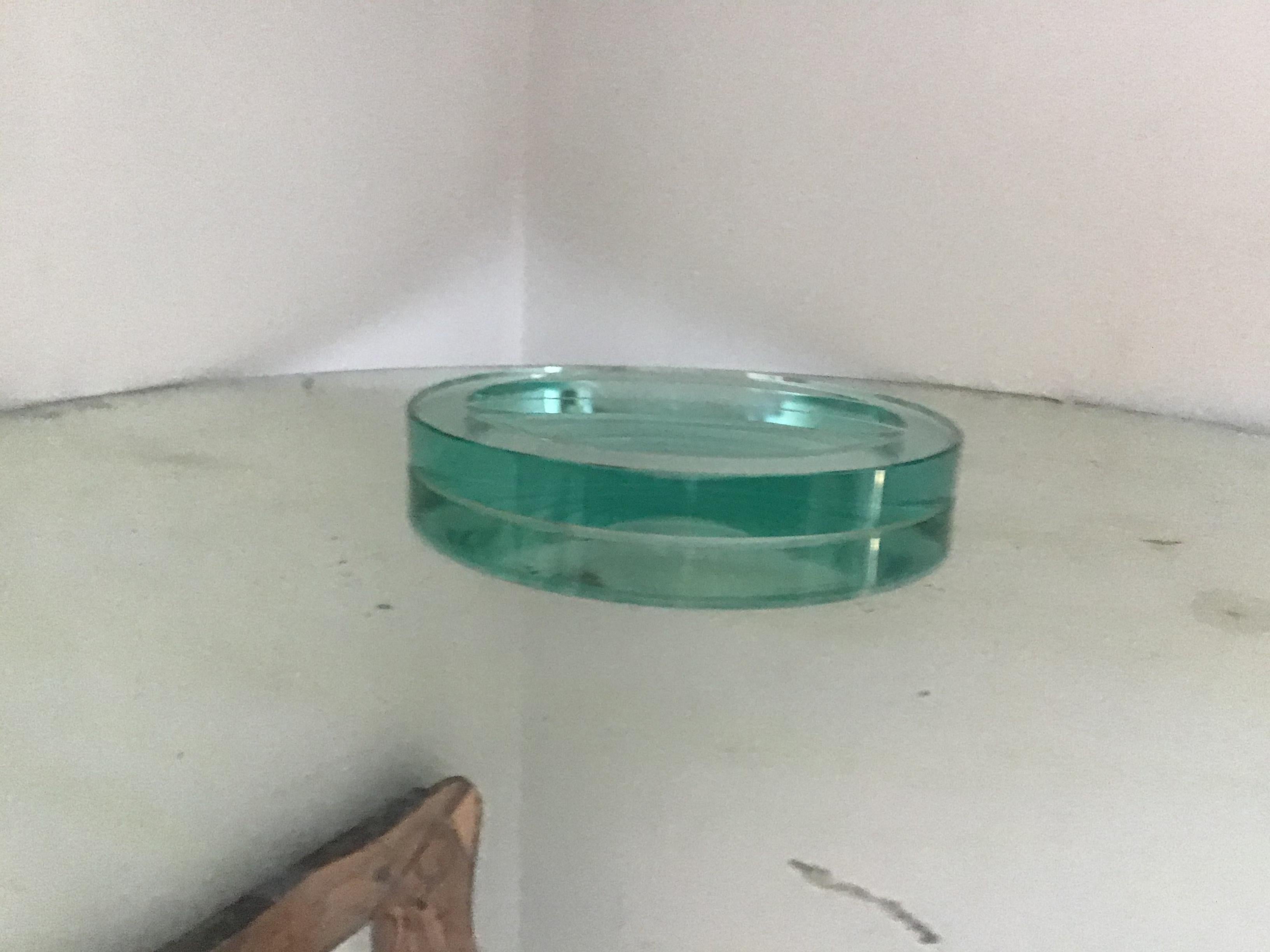 Fontana Arte Pocket Ashtray Curved Crystal, 1960, Italy 1