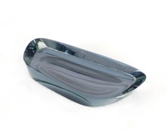 Fontana Arte Rare Blue Glass Mirrored Dish or Vide Poche by Max Ingrand