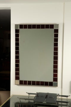 Fontana Arte Red Tiled Wall Mirror