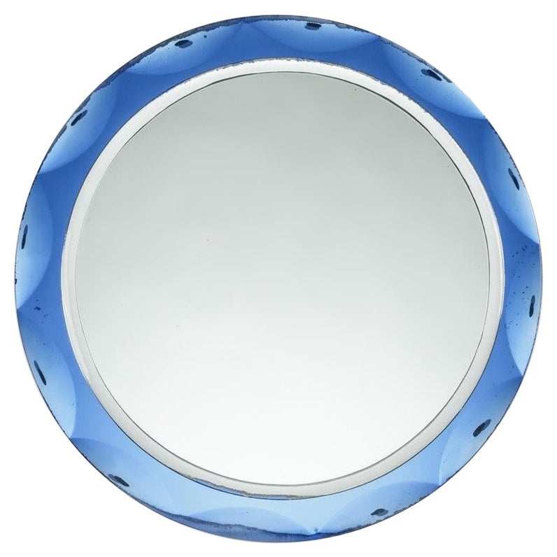 Fontana Arte, miroir rond à bord biseauté