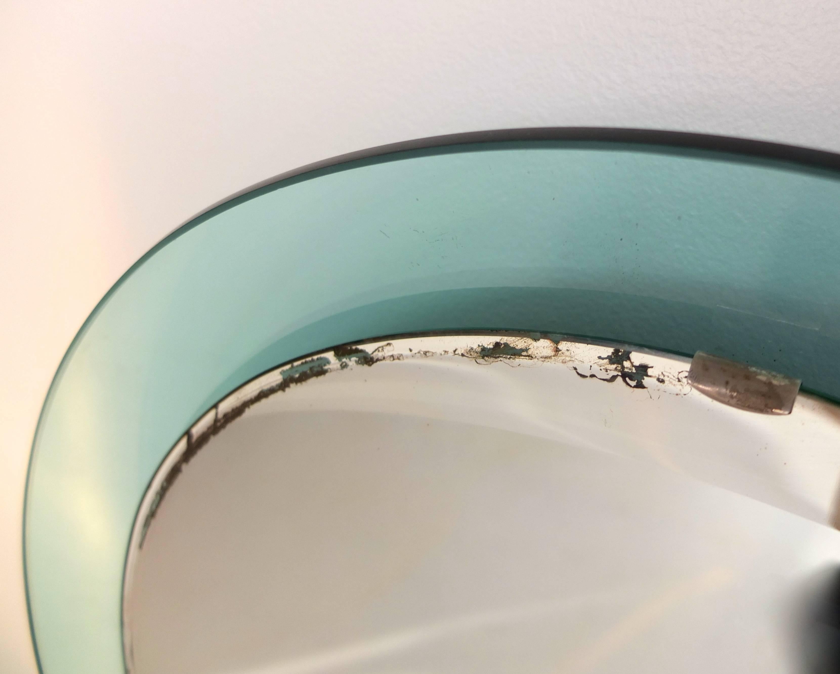 Metà XX secolo Specchio rotondo Fontana Arte in vendita