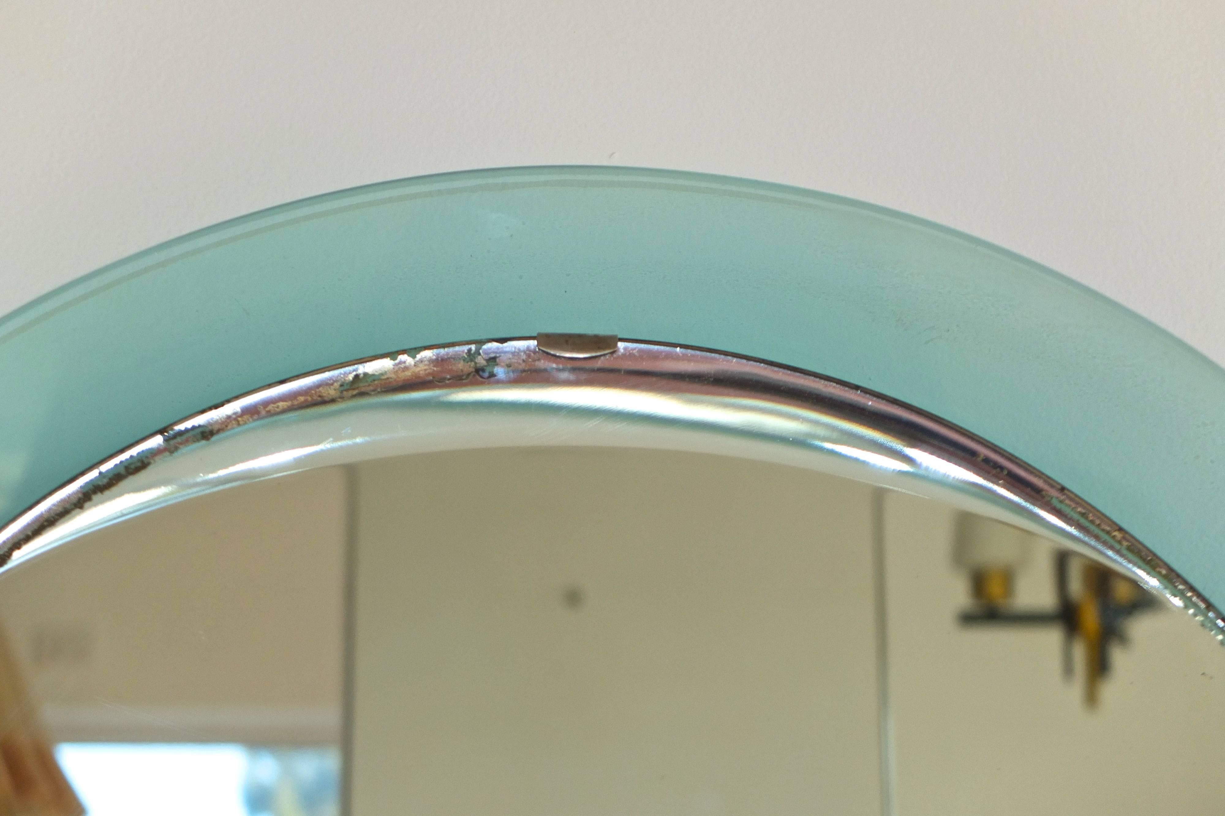 Vetro Specchio rotondo Fontana Arte in vendita