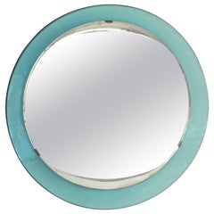 Vintage Fontana Arte Round Mirror