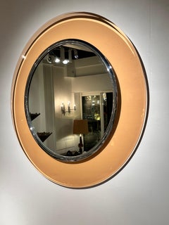 Fontana Arte Round Mirror Model '1669' by Max Ingrand, 1960s Italy