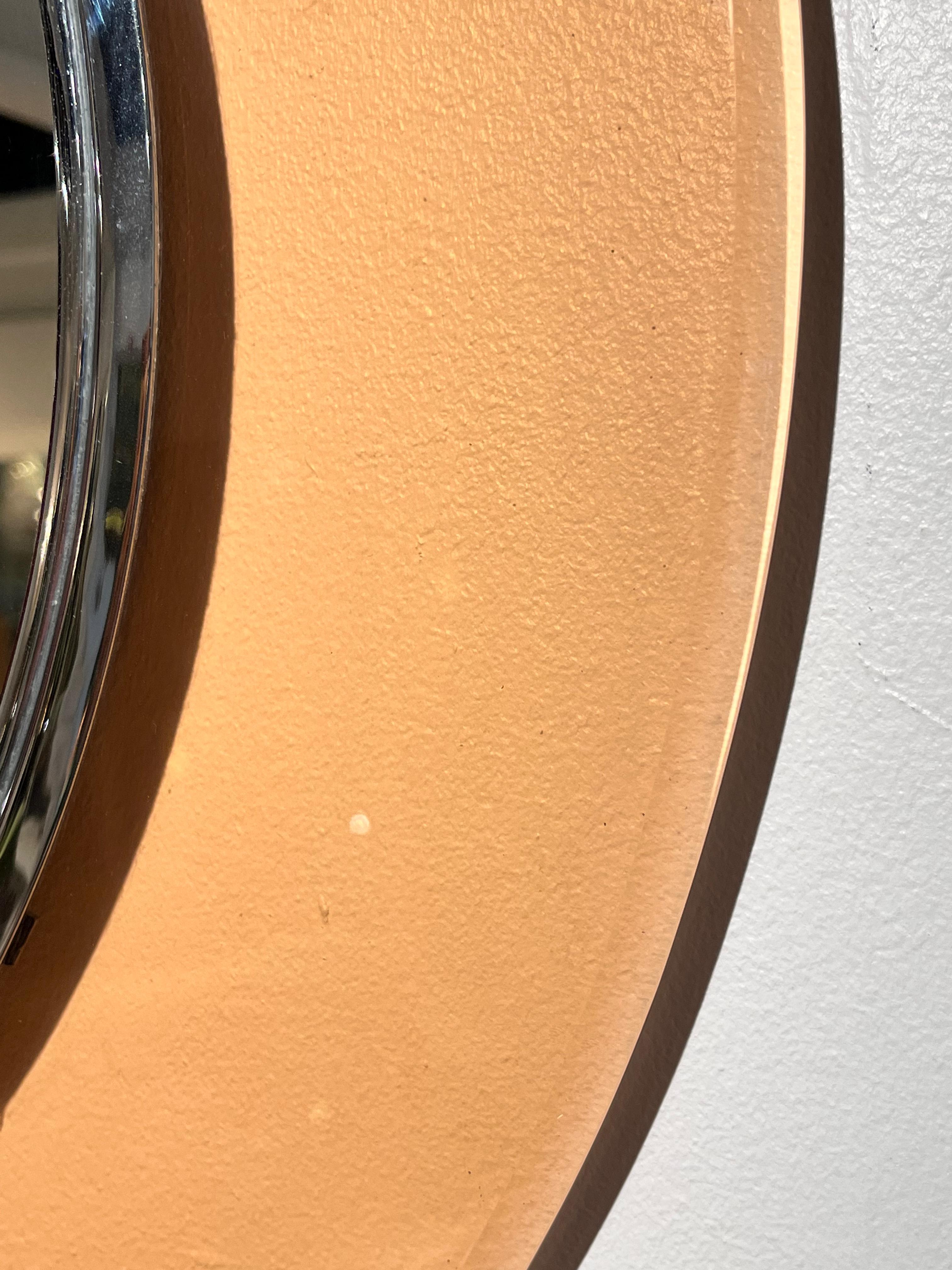 Milieu du XXe siècle Miroir rond Fontana Arte modèle 1669 de Max Ingrand, années 1960, Italie en vente
