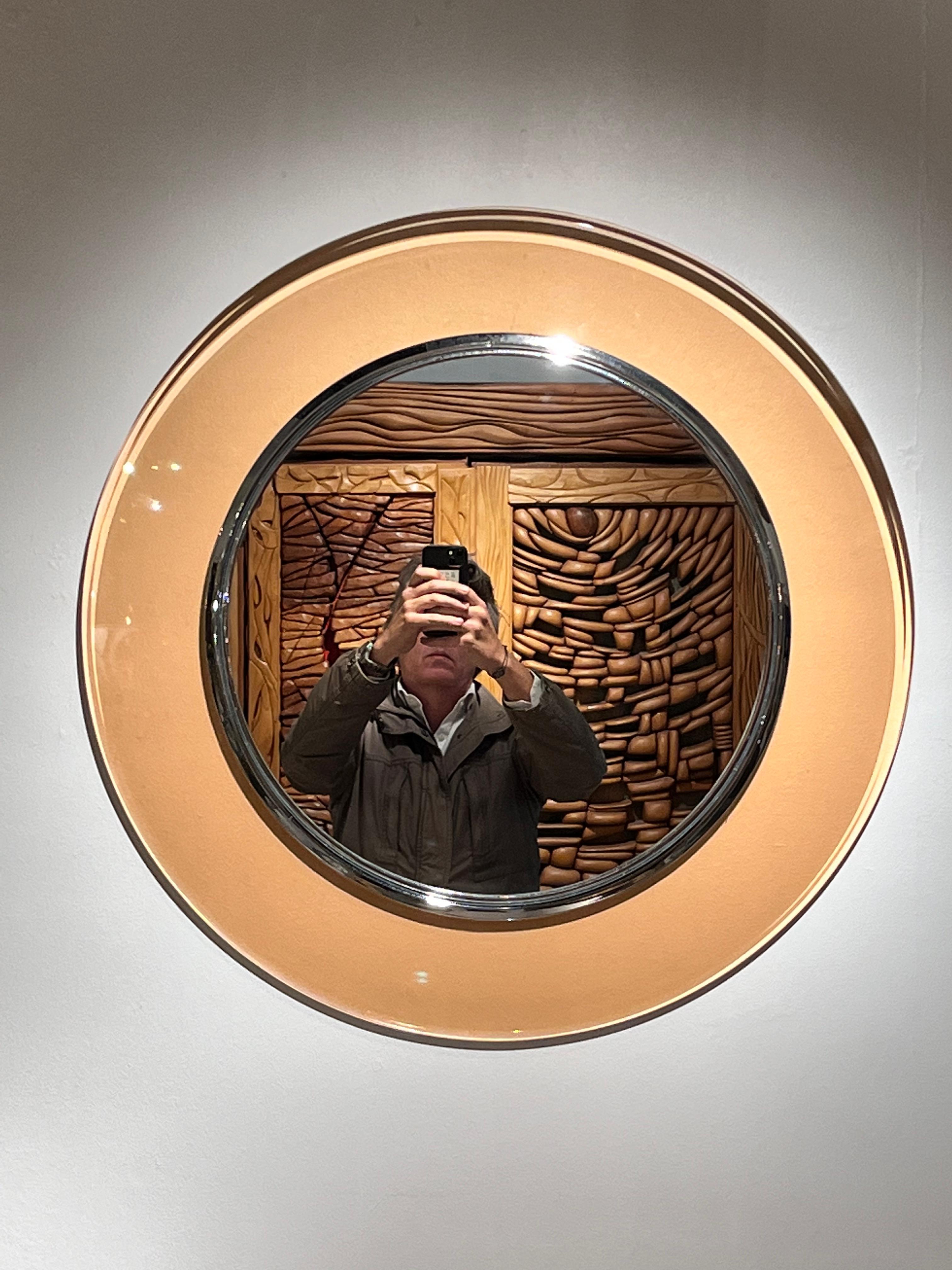 Miroir rond Fontana Arte modèle 1669 de Max Ingrand, années 1960, Italie en vente 1