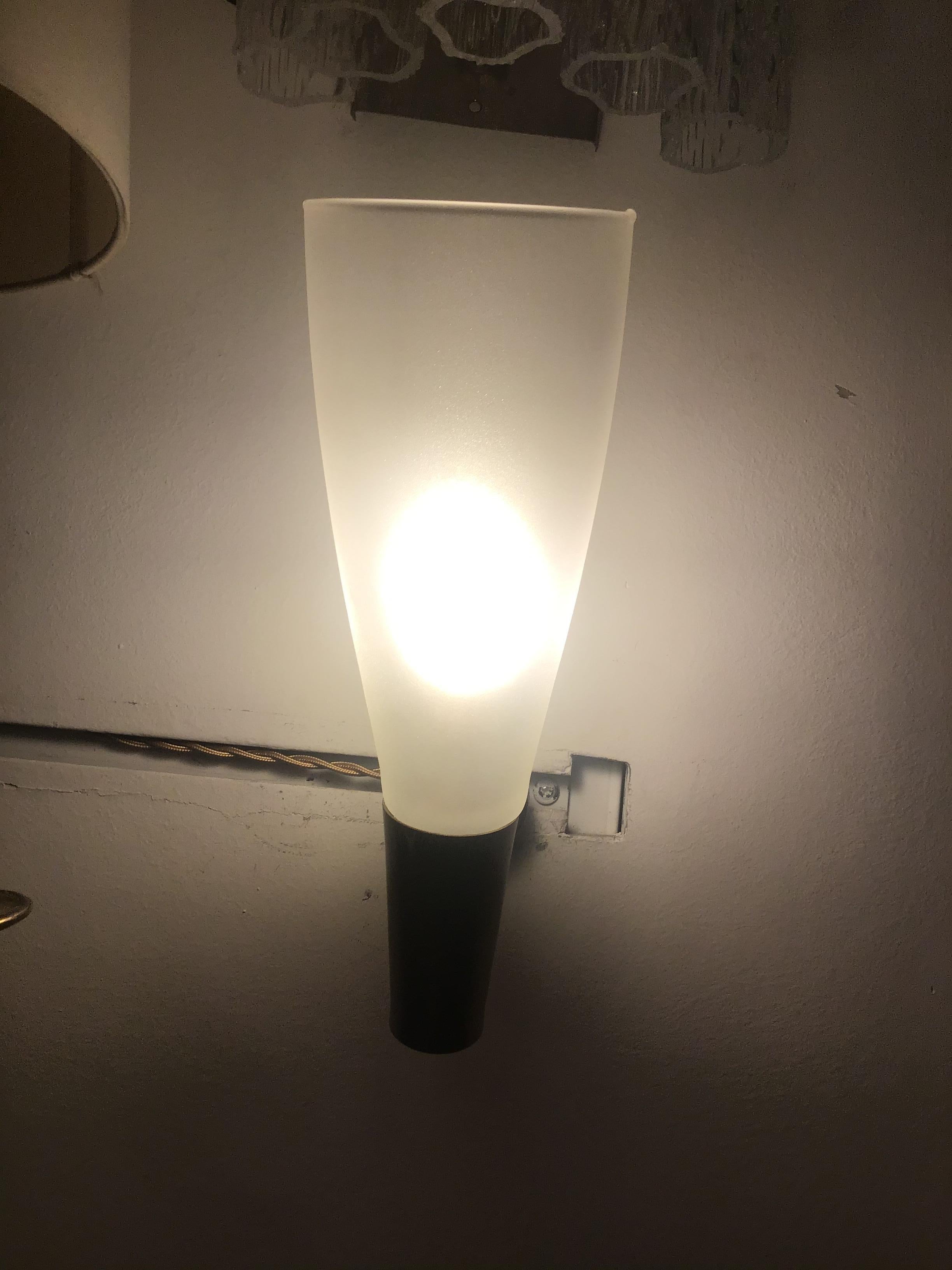 Fontana Arte Sconce Brass Glass, 1955, Italy For Sale 1
